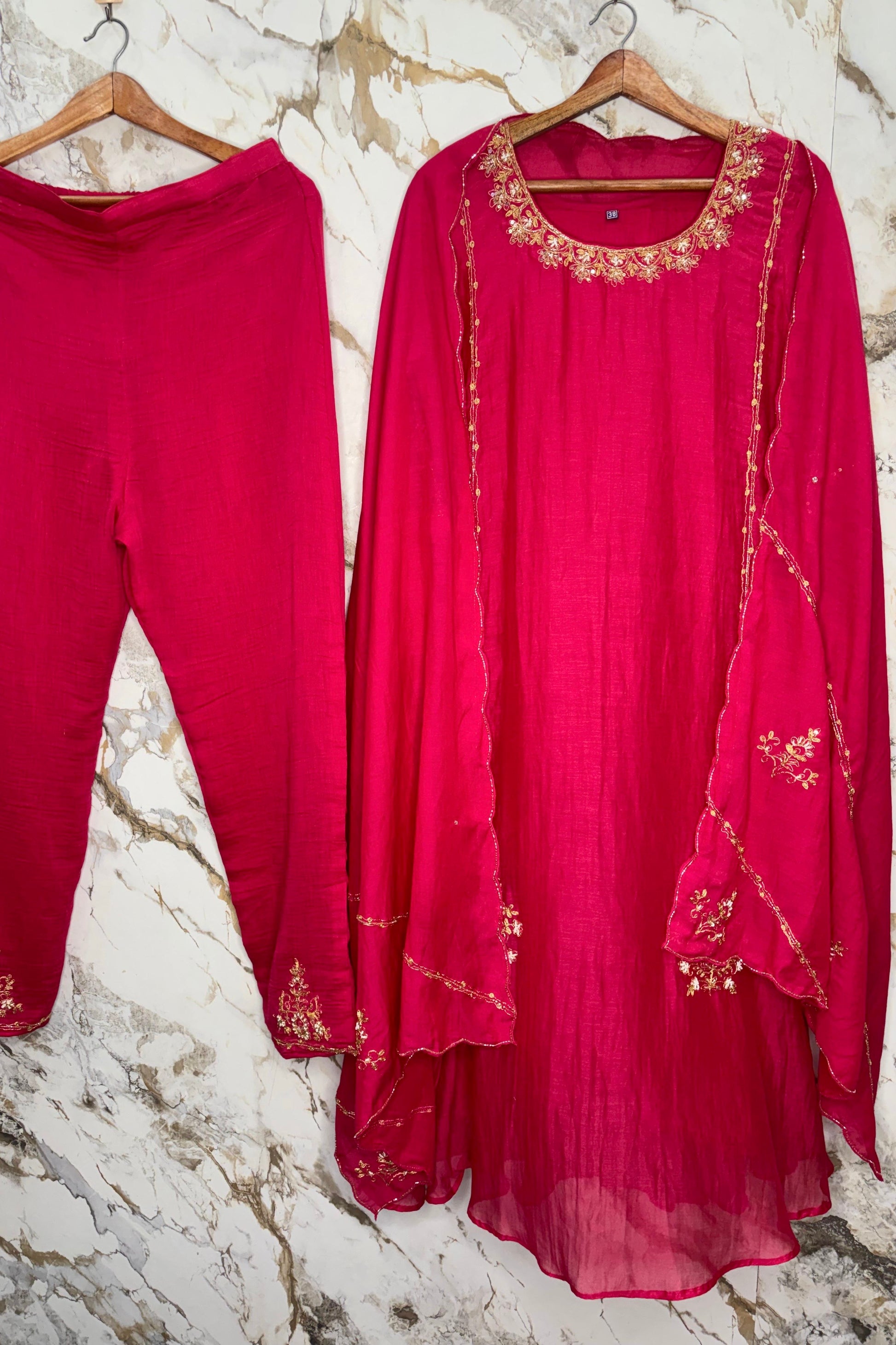 💛”Nayra – Premium Mul Chanderi A-Line Kurta Set