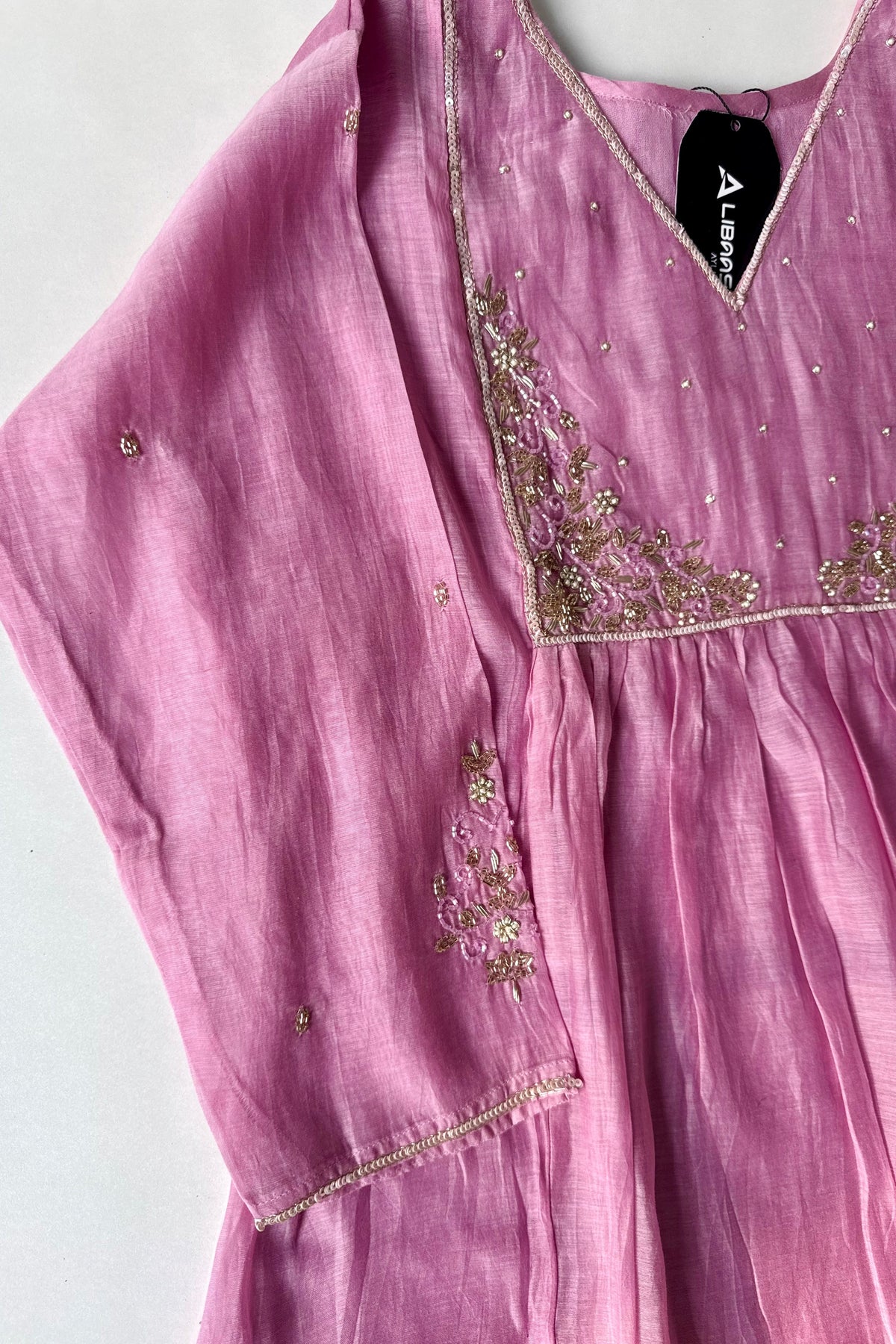 ✨ Gulnoor – Lilac Mauve Mul Chanderi A-Line Kurta Set with Dupatta
