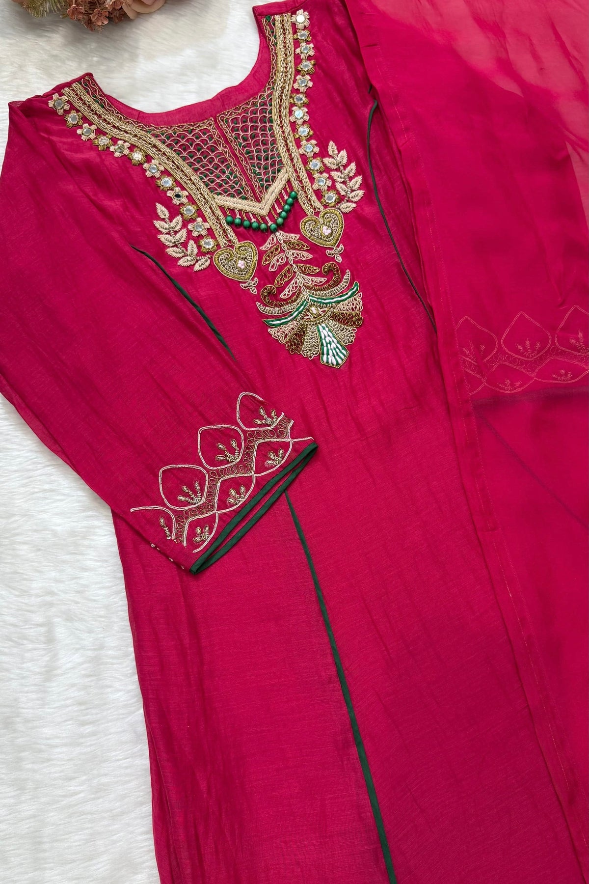 ✨Swity - Premium Mul Chanderi A-Line Anarkali Kurta set
