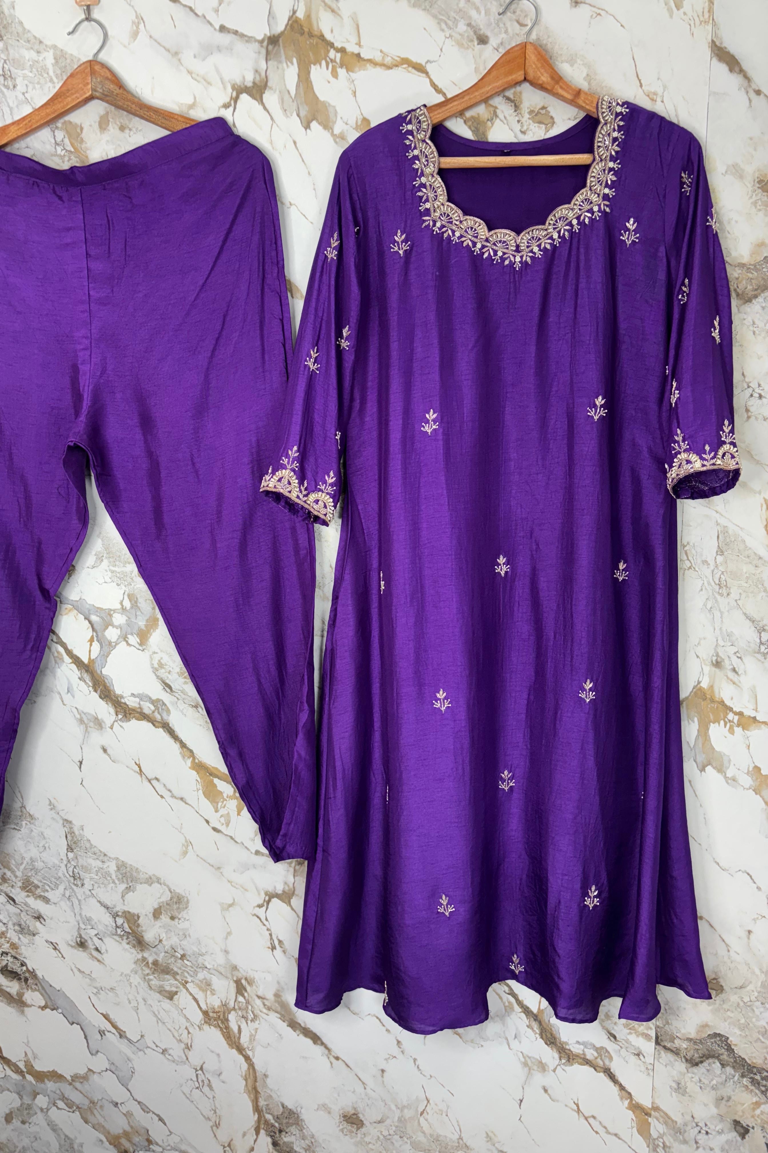 ✨ “Luxe – Premium Dola Silk A-Line Kurta Set