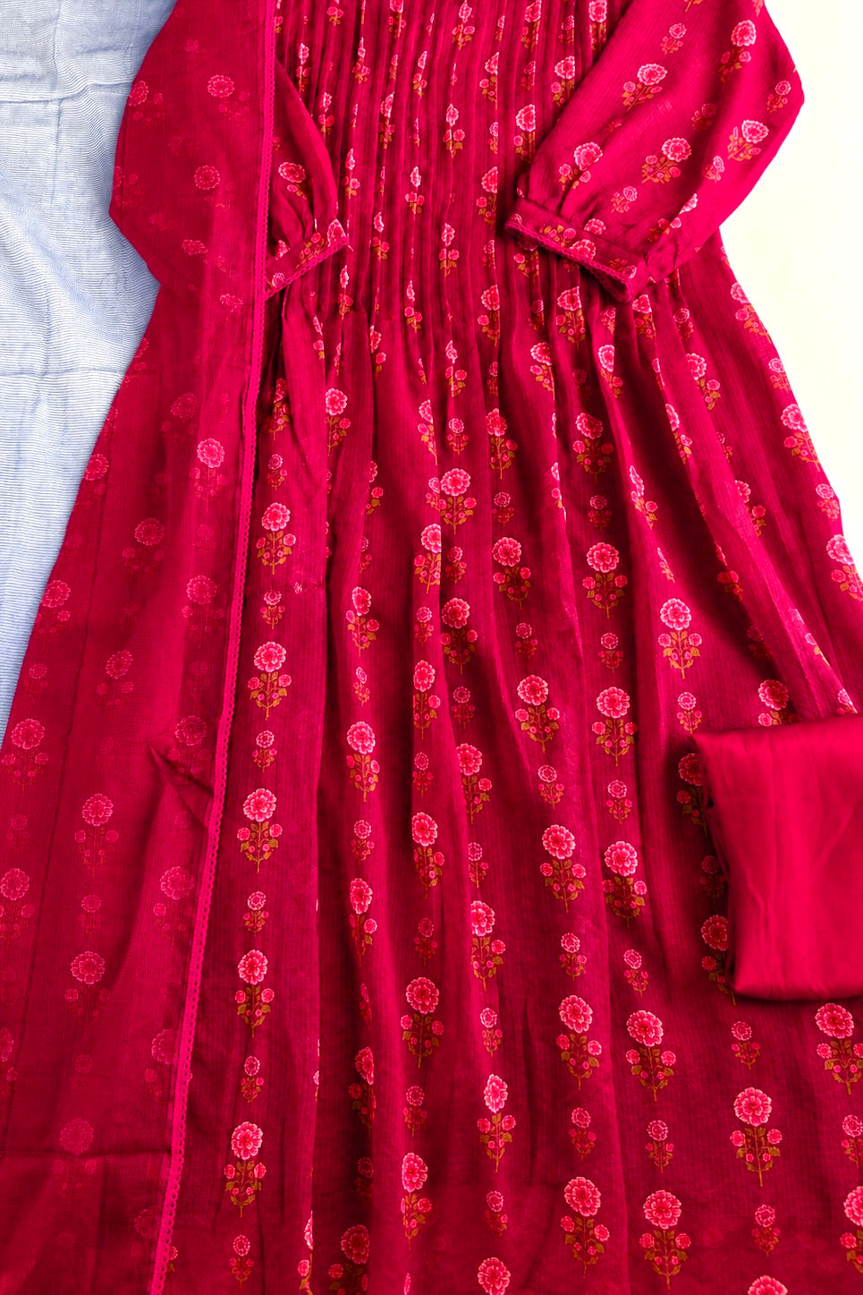 ✨”Ziana – Elegant Kota Ethnic A Line Suit Set