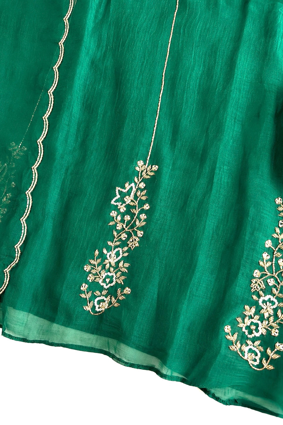 ✨”Rida - Pre book Premium Green Mul Chanderi A-Line Kurta Set
