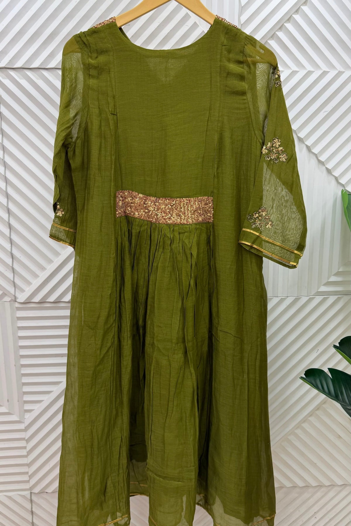 ✨Brightness - Premium Mul Chanderi A-Line Anarkali Kurta set
