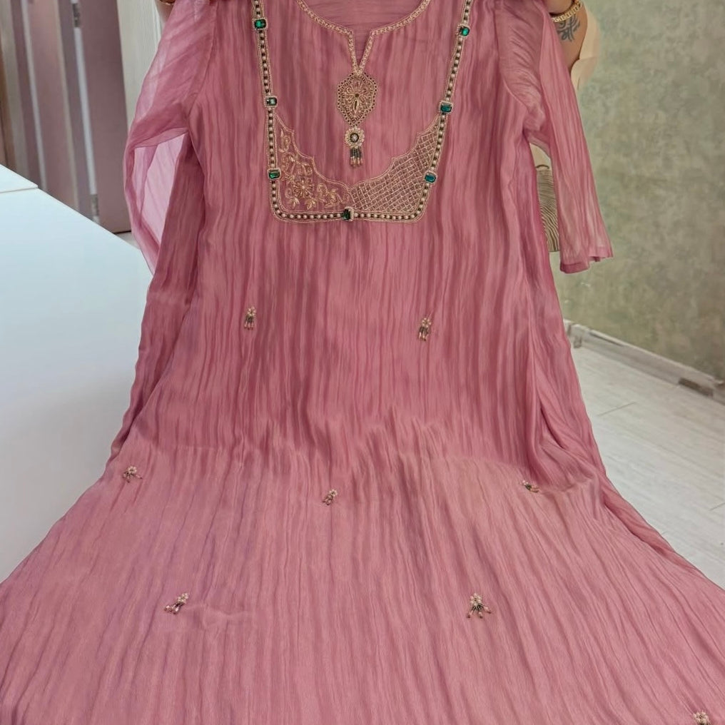 ✨Elyssia– Premium Tissue A Line Kurta Set