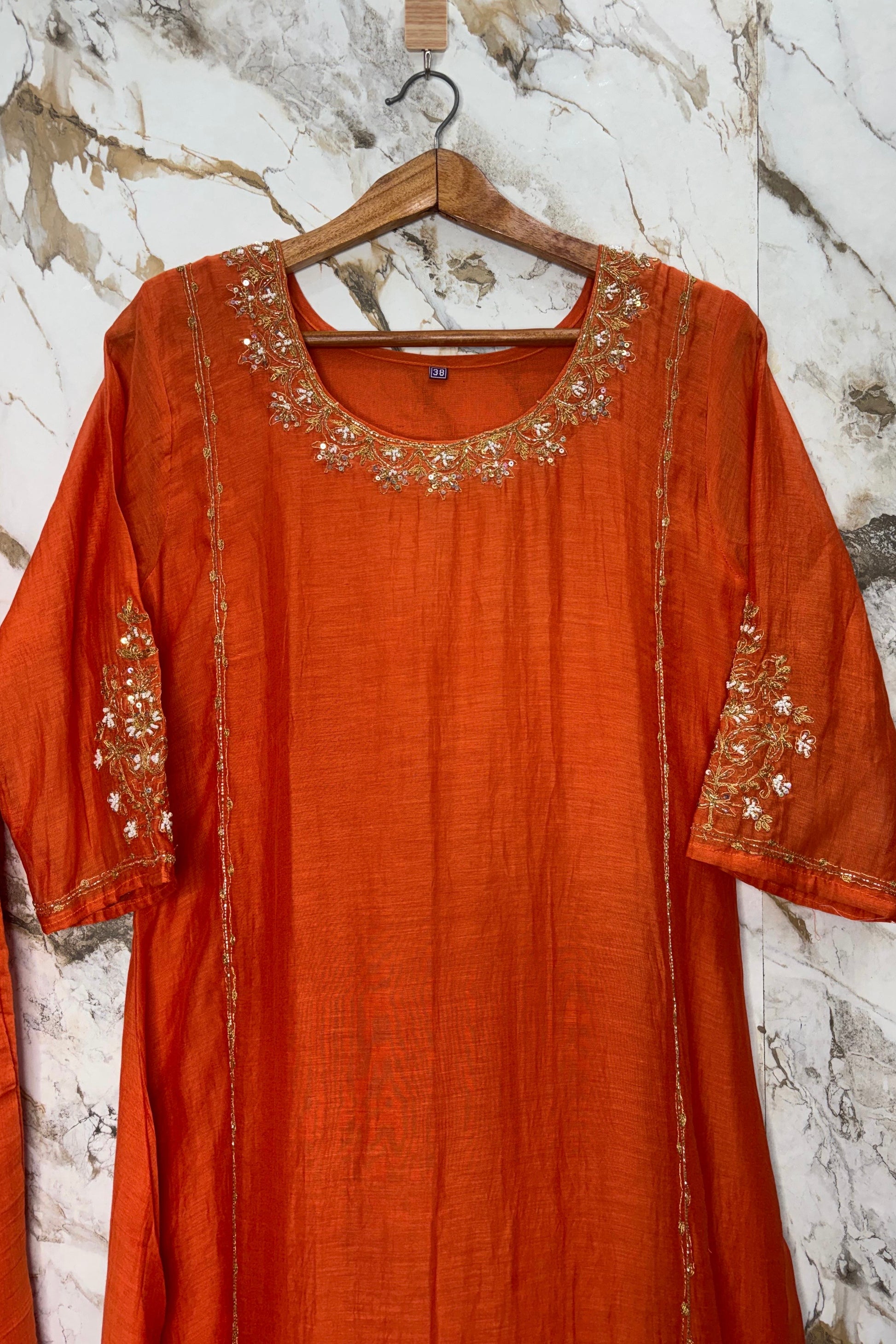 💛”Nayra – Premium Mul Chanderi A-Line Kurta Set
