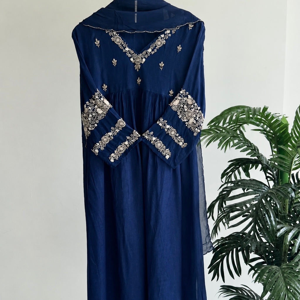 “Az026” Premium Party Wear Chinnon Anarkali Suit set 🛍️