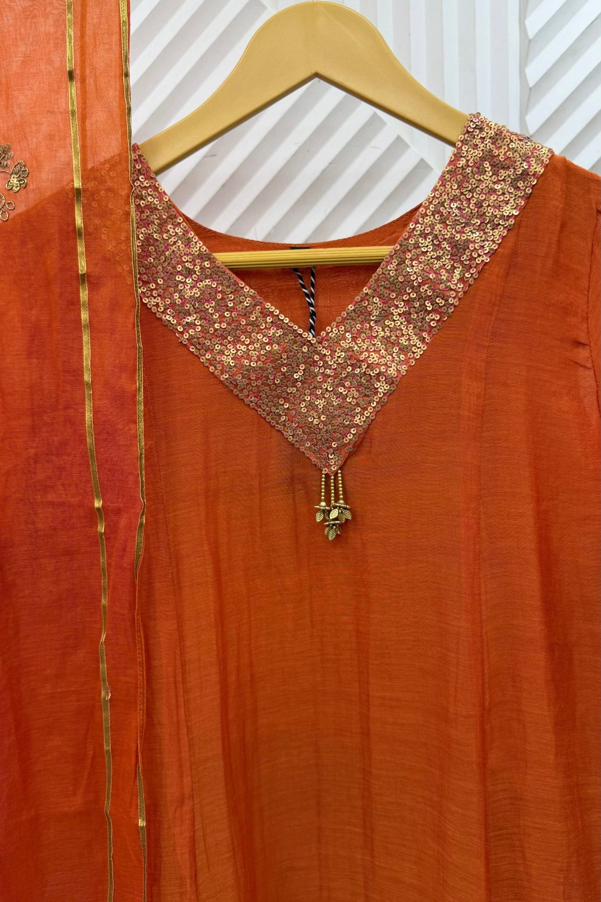 ✨Brightness - Premium Mul Chanderi A-Line Anarkali Kurta set