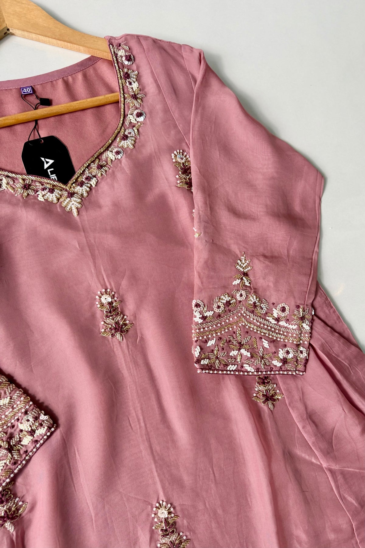 🛍️Alina - Premium Designer Organza Viscose A Line Kurta Set