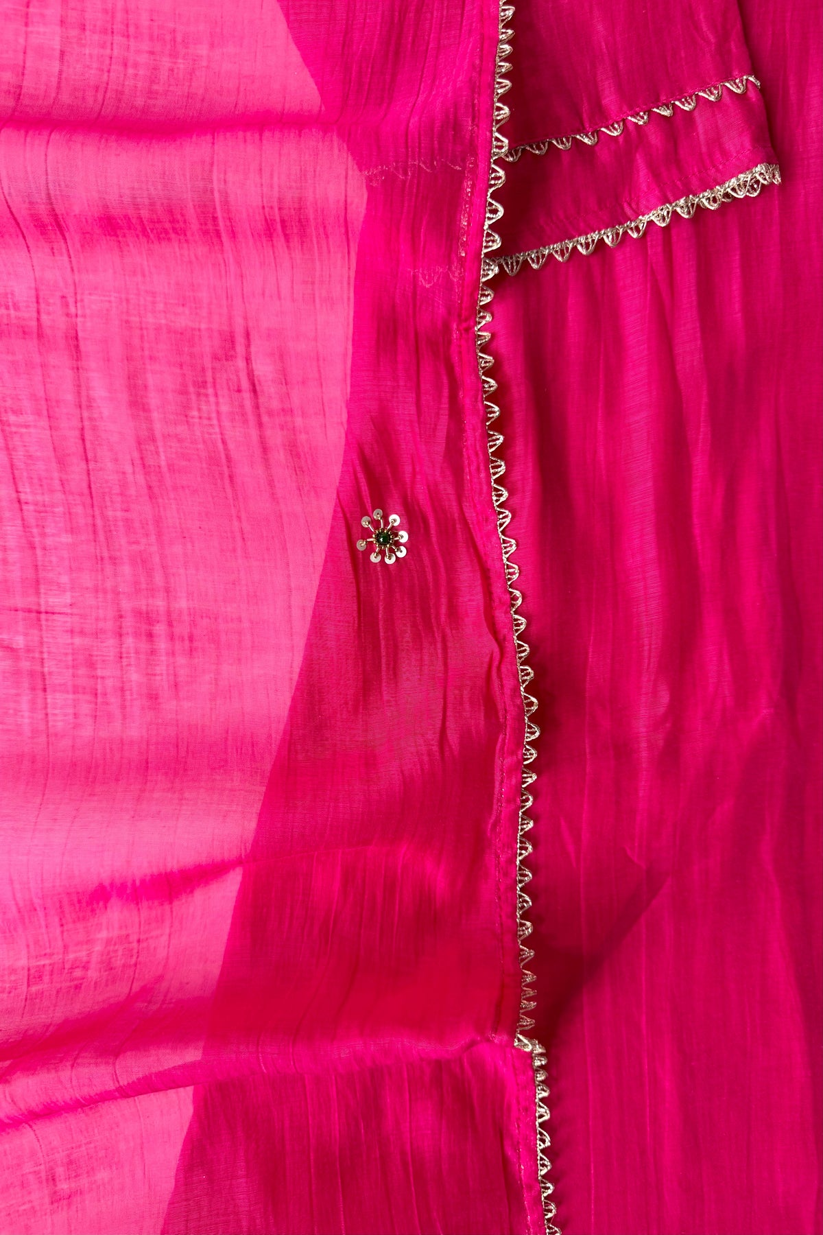 “Diamond” Trending Premium Pink  Mul Chanderi A Line Suit set 🛍️