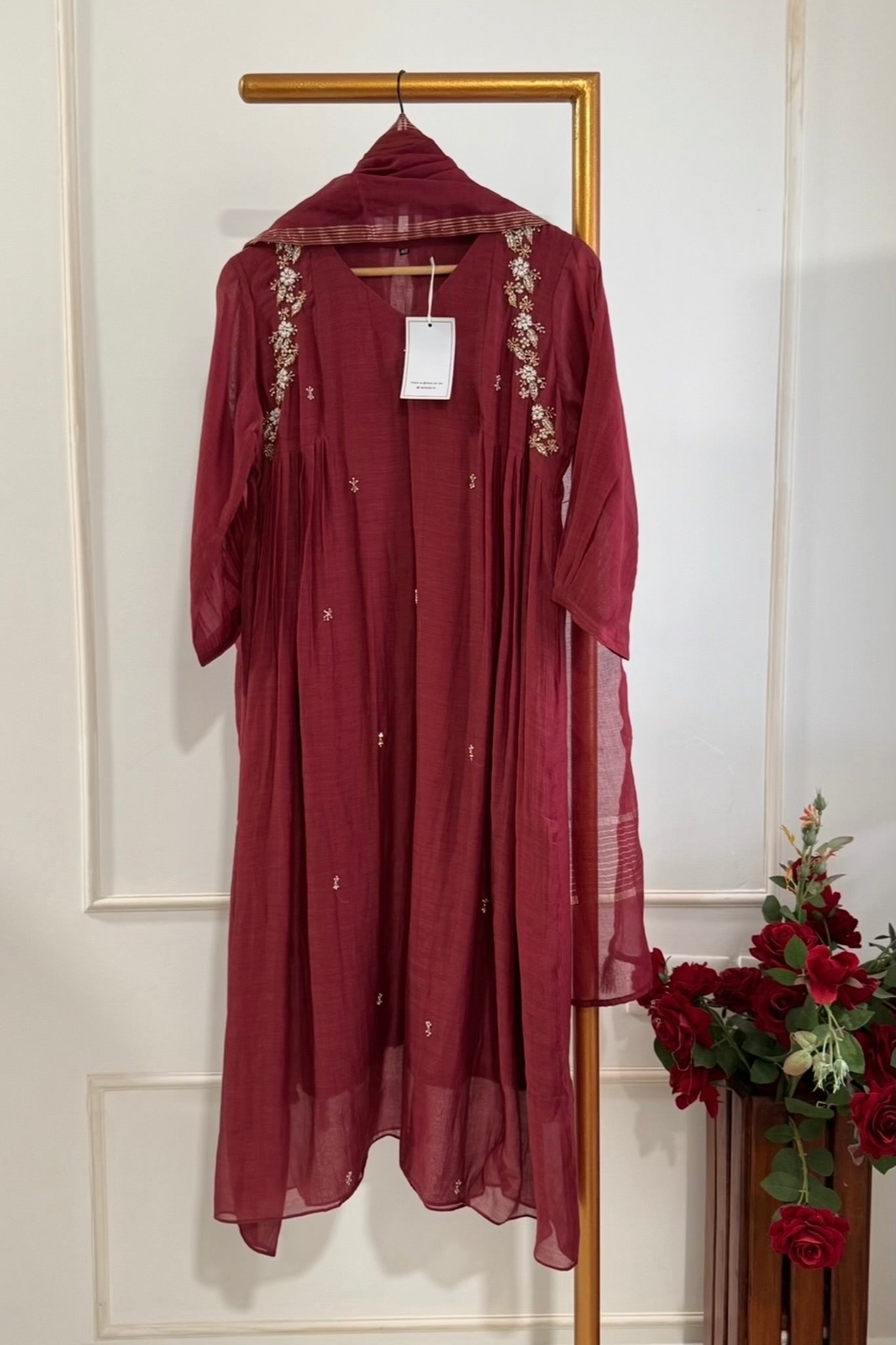 “Zayna” Premium Chinnon anarkali kurta set