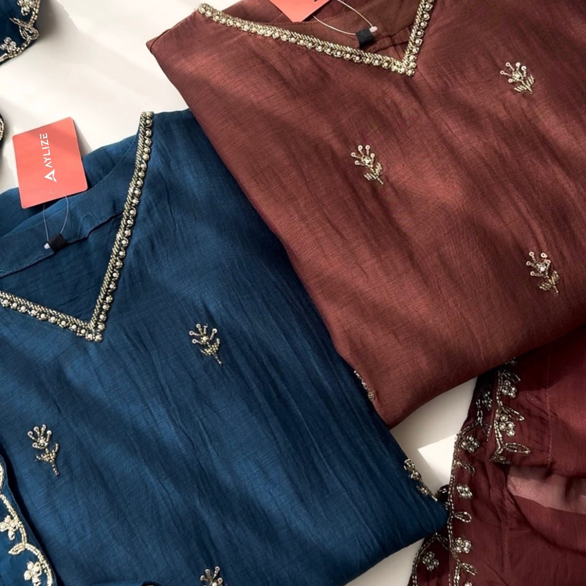 ✨”Mehar– Premium Party wear Mul Chanderi A-Line Kurta Set✨