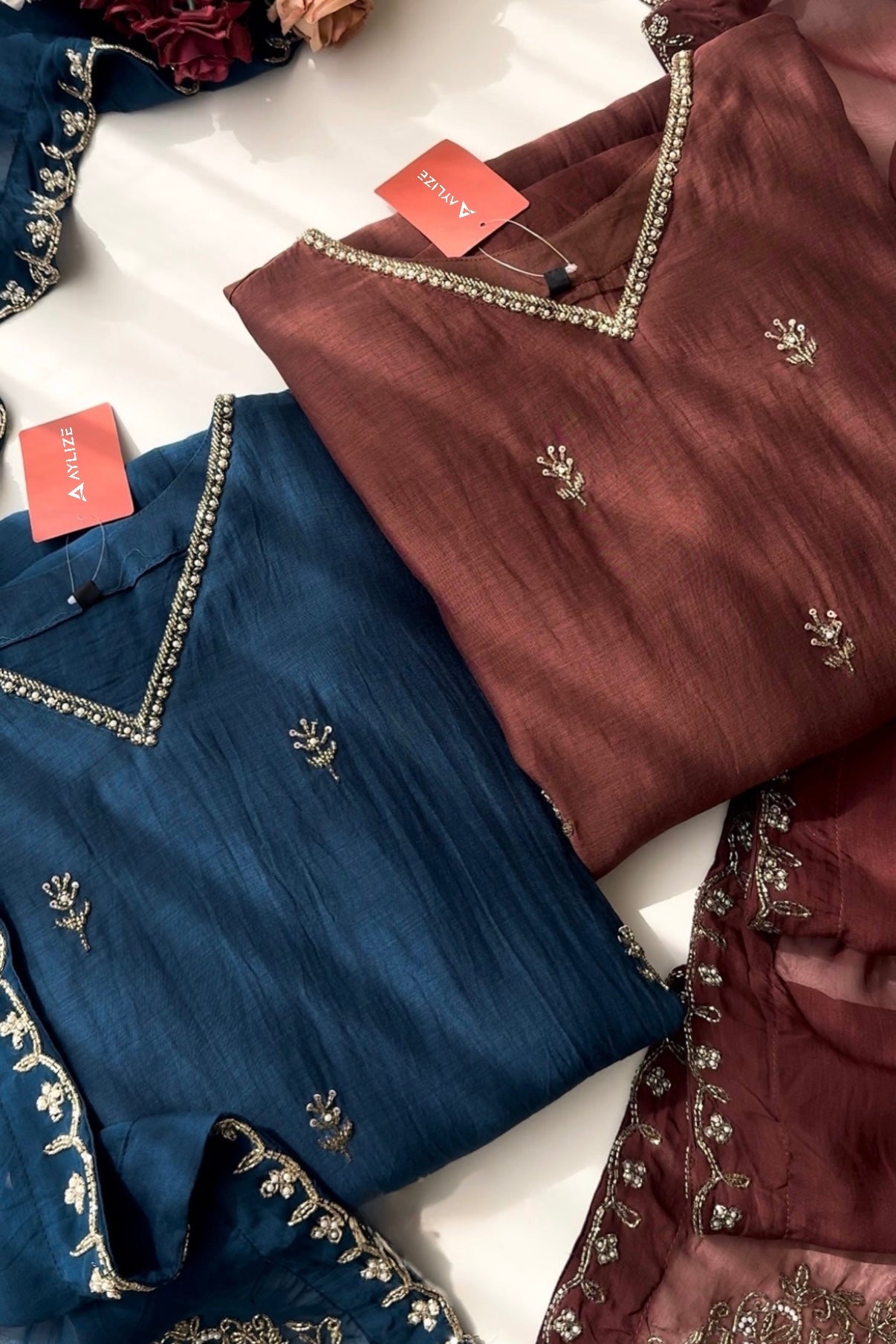 ✨”Mehar– Premium Party wear Mul Chanderi A-Line Kurta Set✨