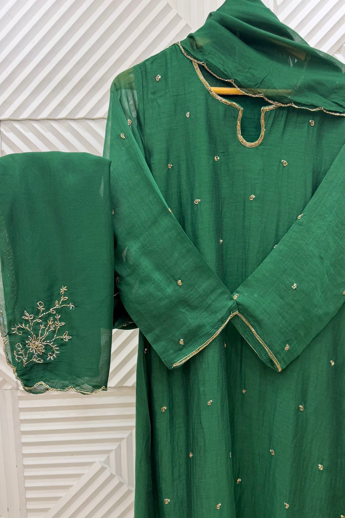 ✨Alisha - Premium Mul Chanderi A-Line Kurta set