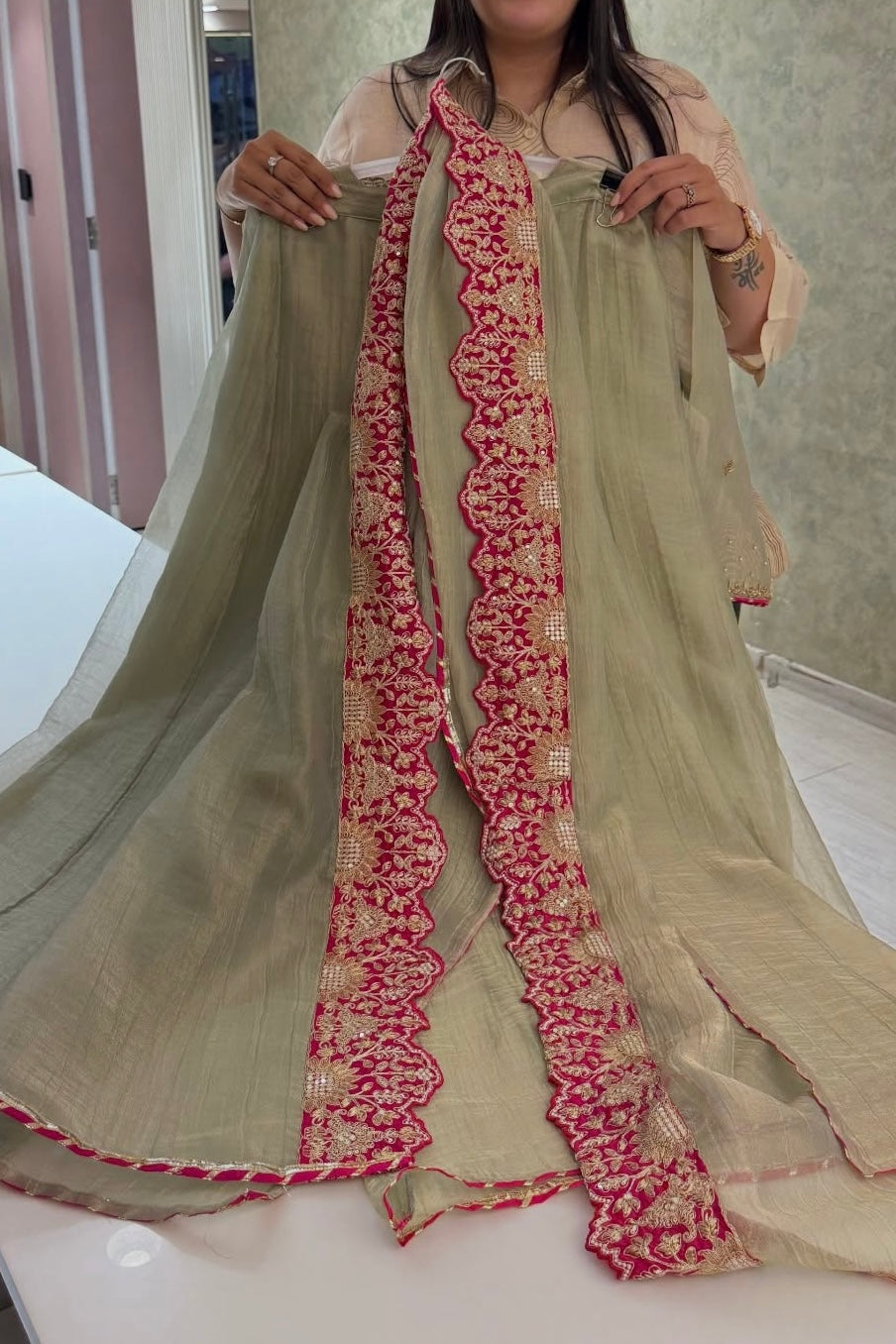 ✨Veloura– Premium Tissue Angrakha Kurta Set