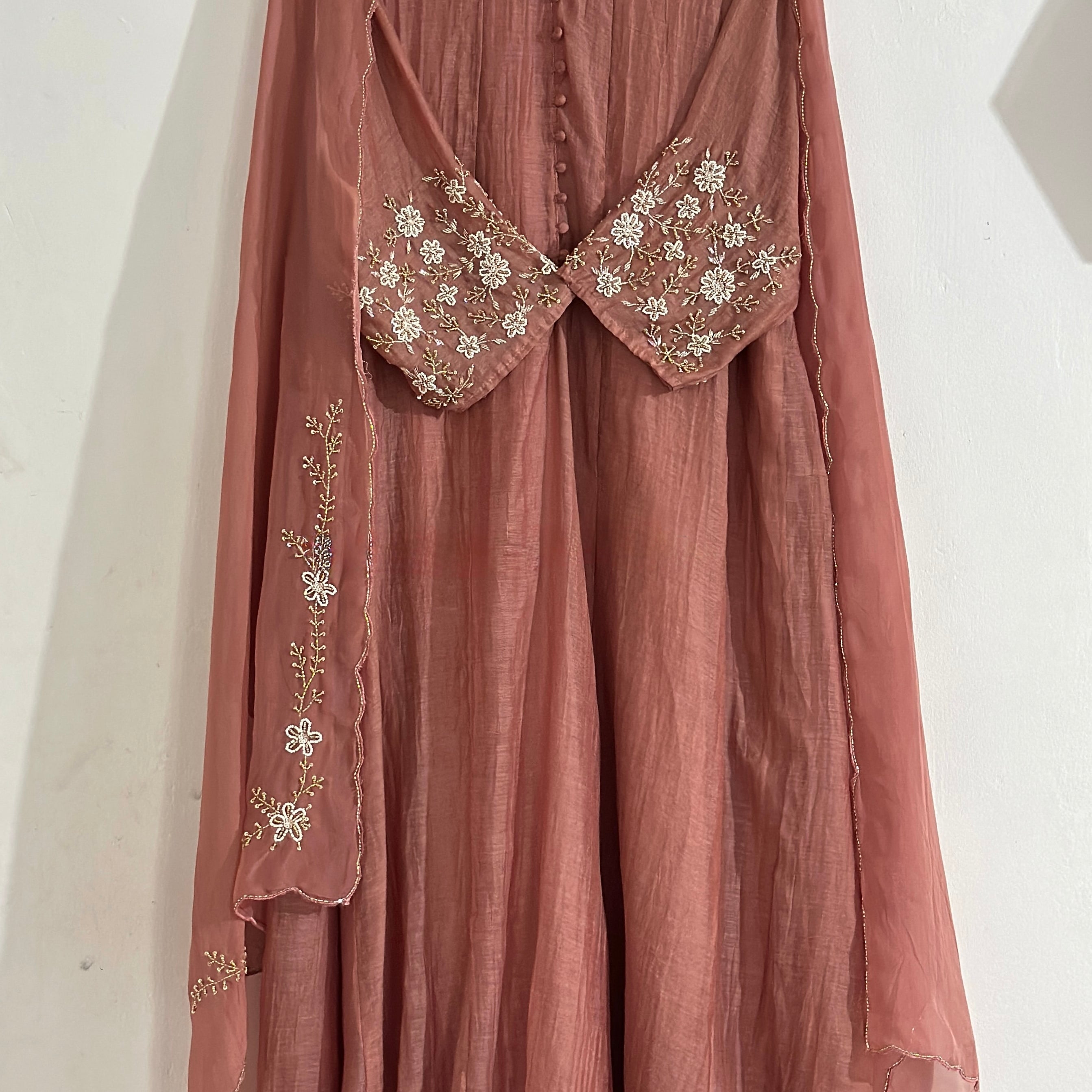 ✨Ay10- Beautiful Mul Chanderi A Line Kurta set 💫
