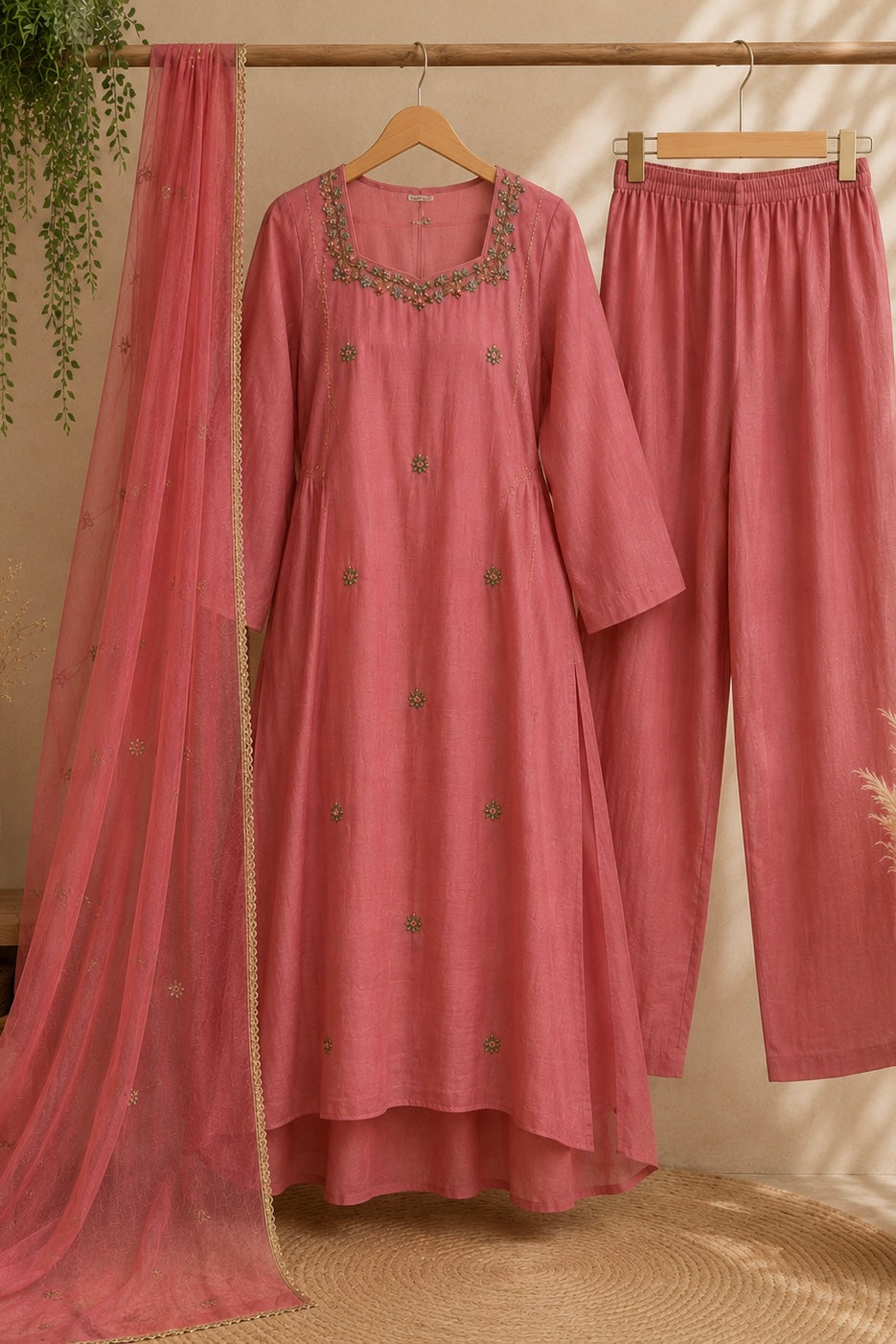 “Ayesha” Premium Mul Chanderi Anarkali Suit set 🛍️