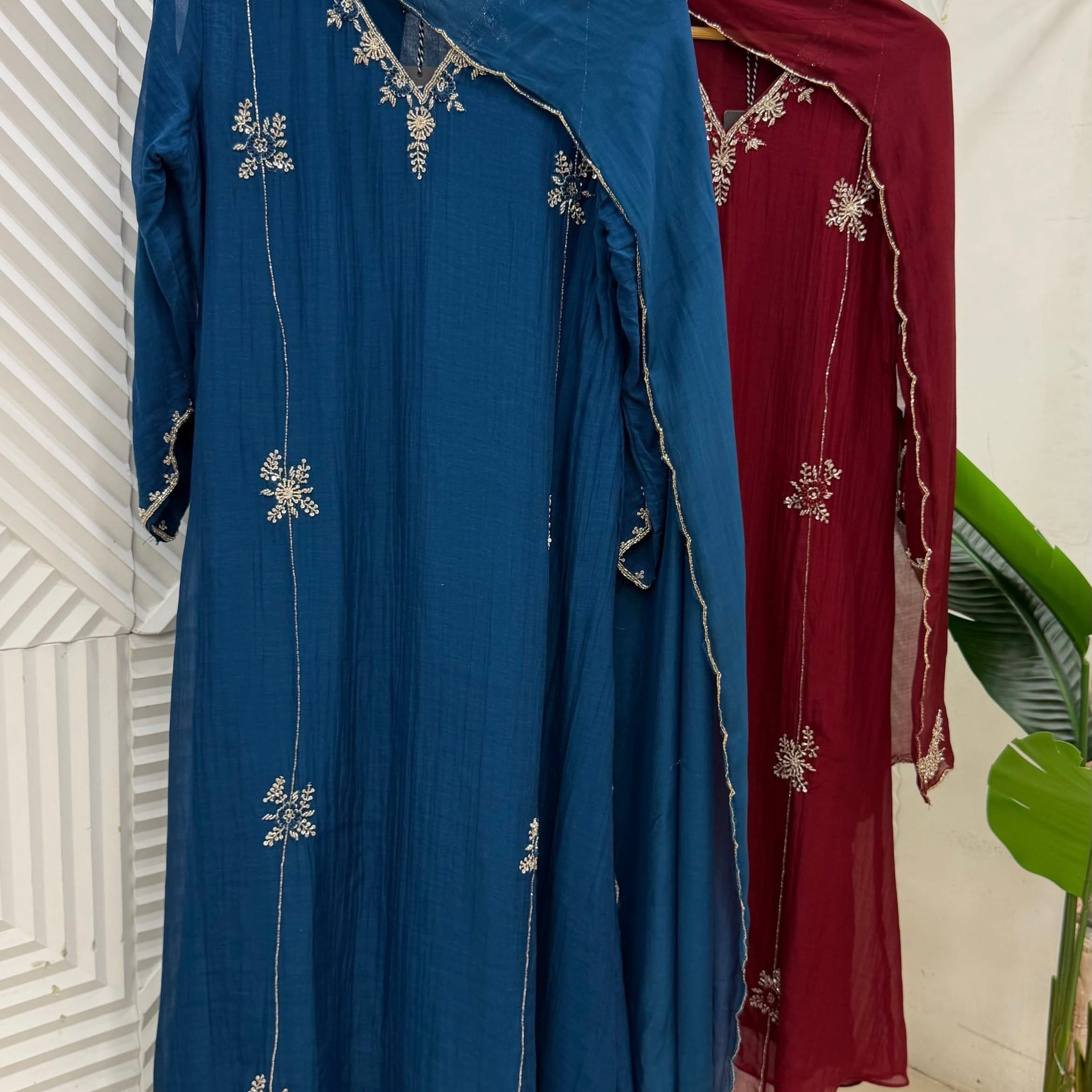 ✨ Daisy - Premium Mul Chanderi A-Line Anarkali Kurta set
