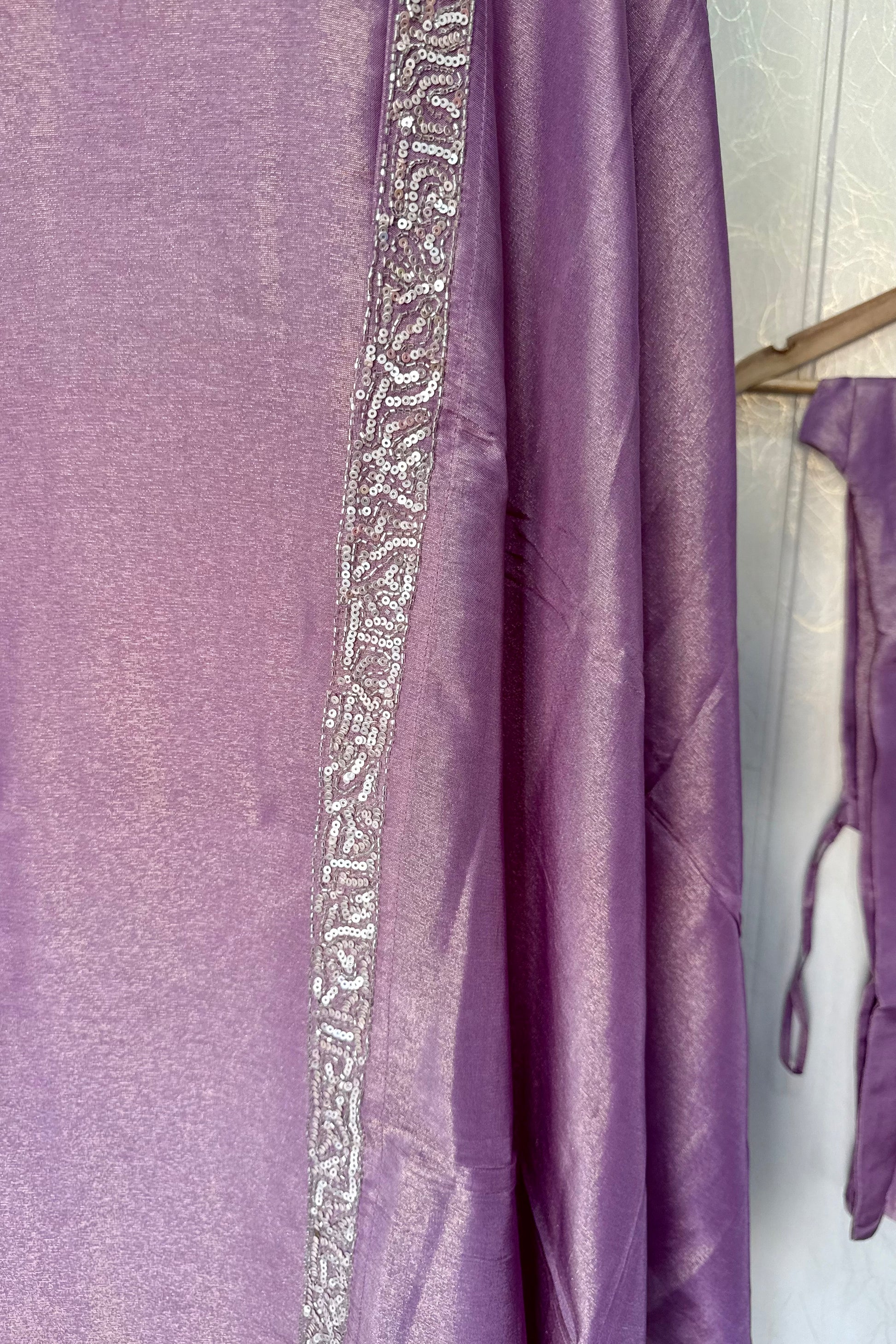 “SHINE” Beautiful Lavender with gold tone shimmer tissue kurta set
