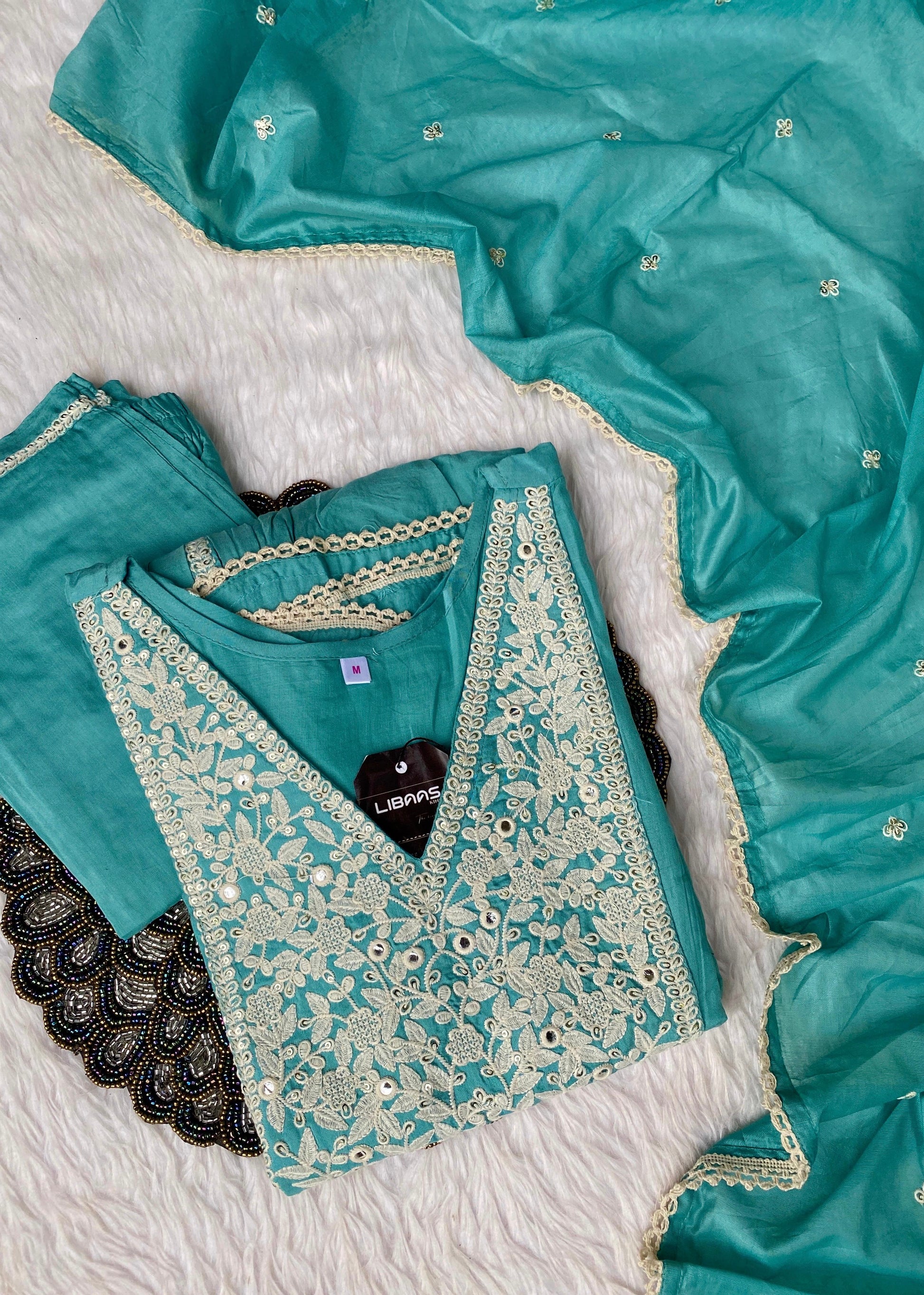 "Dastoor” Muslin silk anarkali kurti bottom with dupatta set