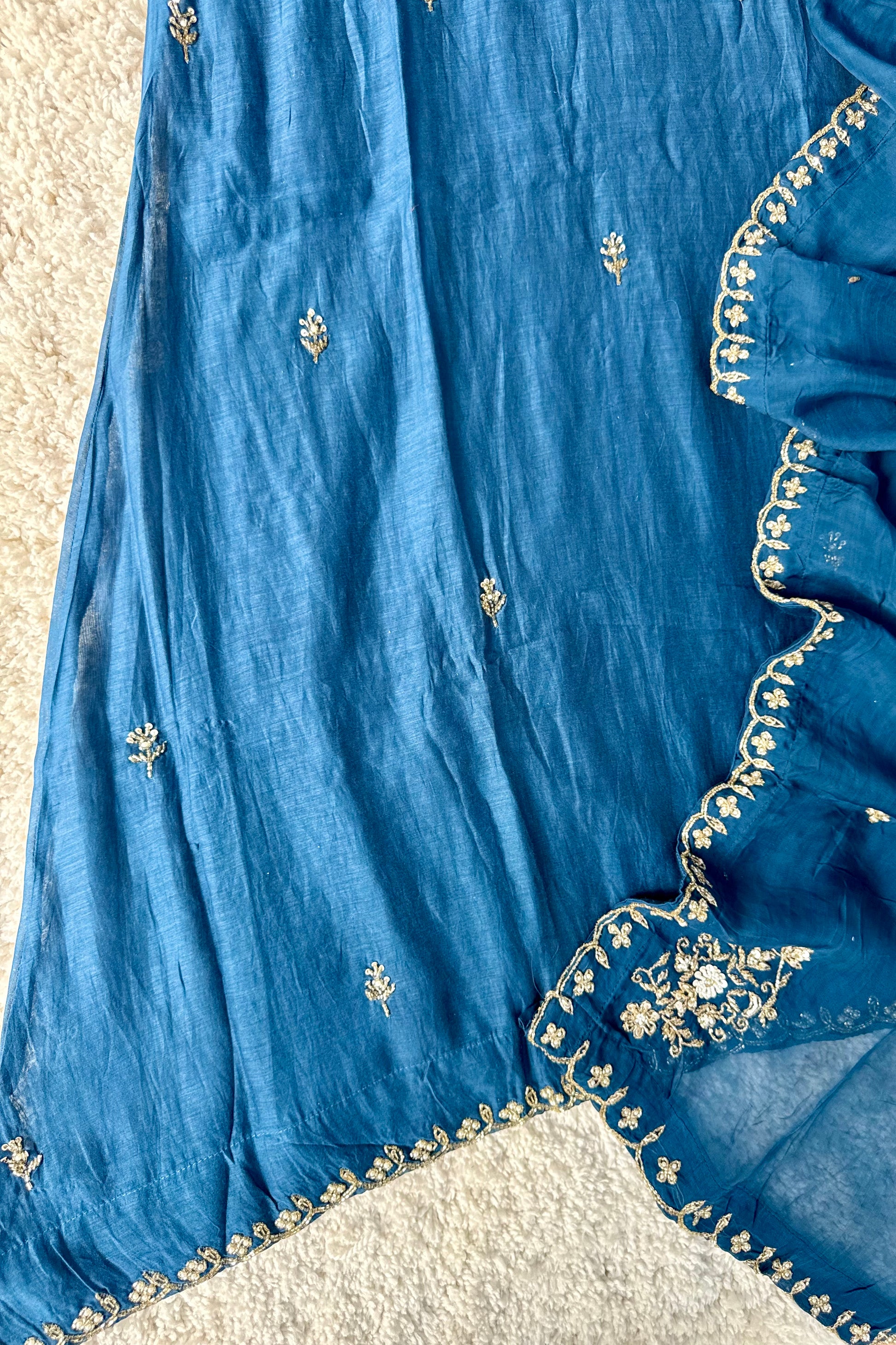 ✨”Mehar– Premium Party wear Mul Chanderi A-Line Kurta Set✨