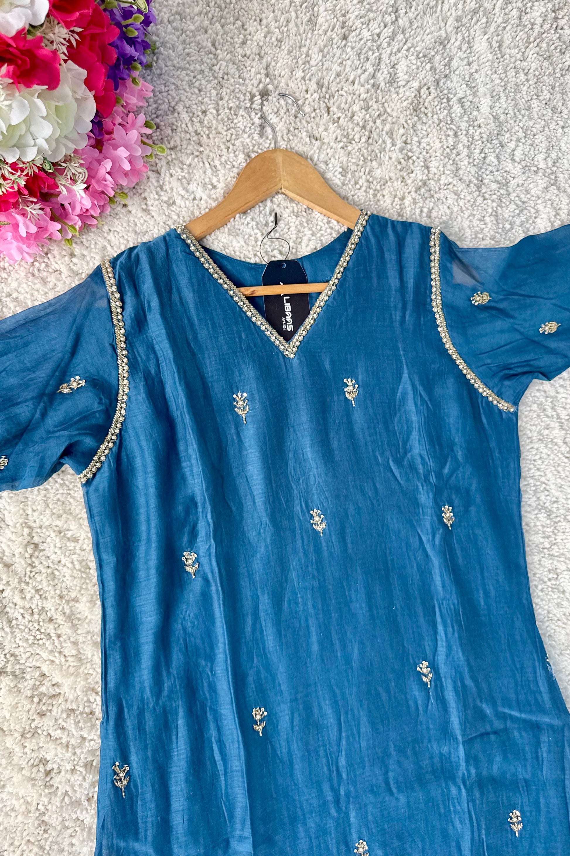 ✨”Mehar– Premium Party wear Mul Chanderi A-Line Kurta Set✨