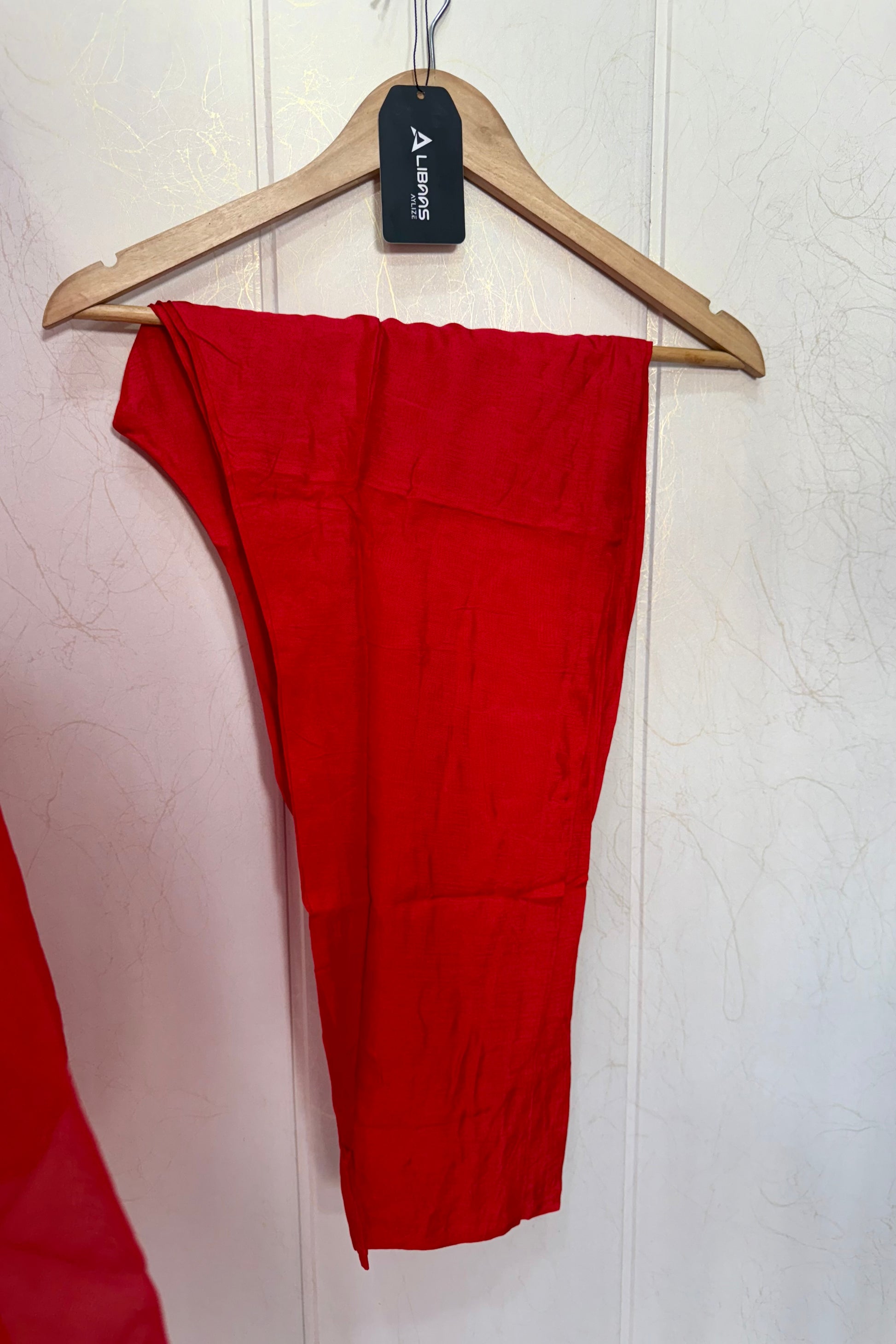 “Ivory” Beautiful Red Dola silk handcrafted kurta set
