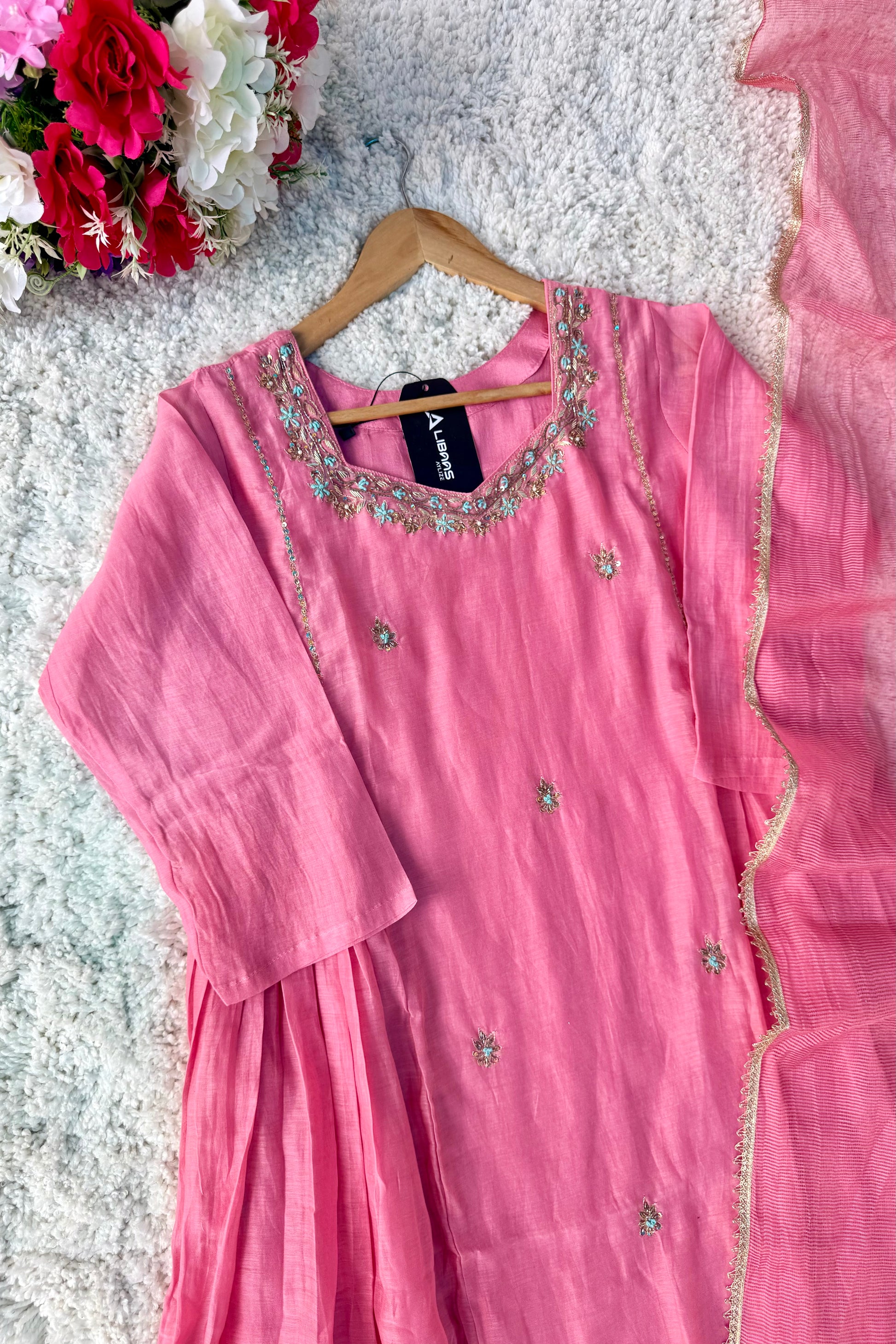 “Ayesha” Premium Mul Chanderi Anarkali Suit set 🛍️