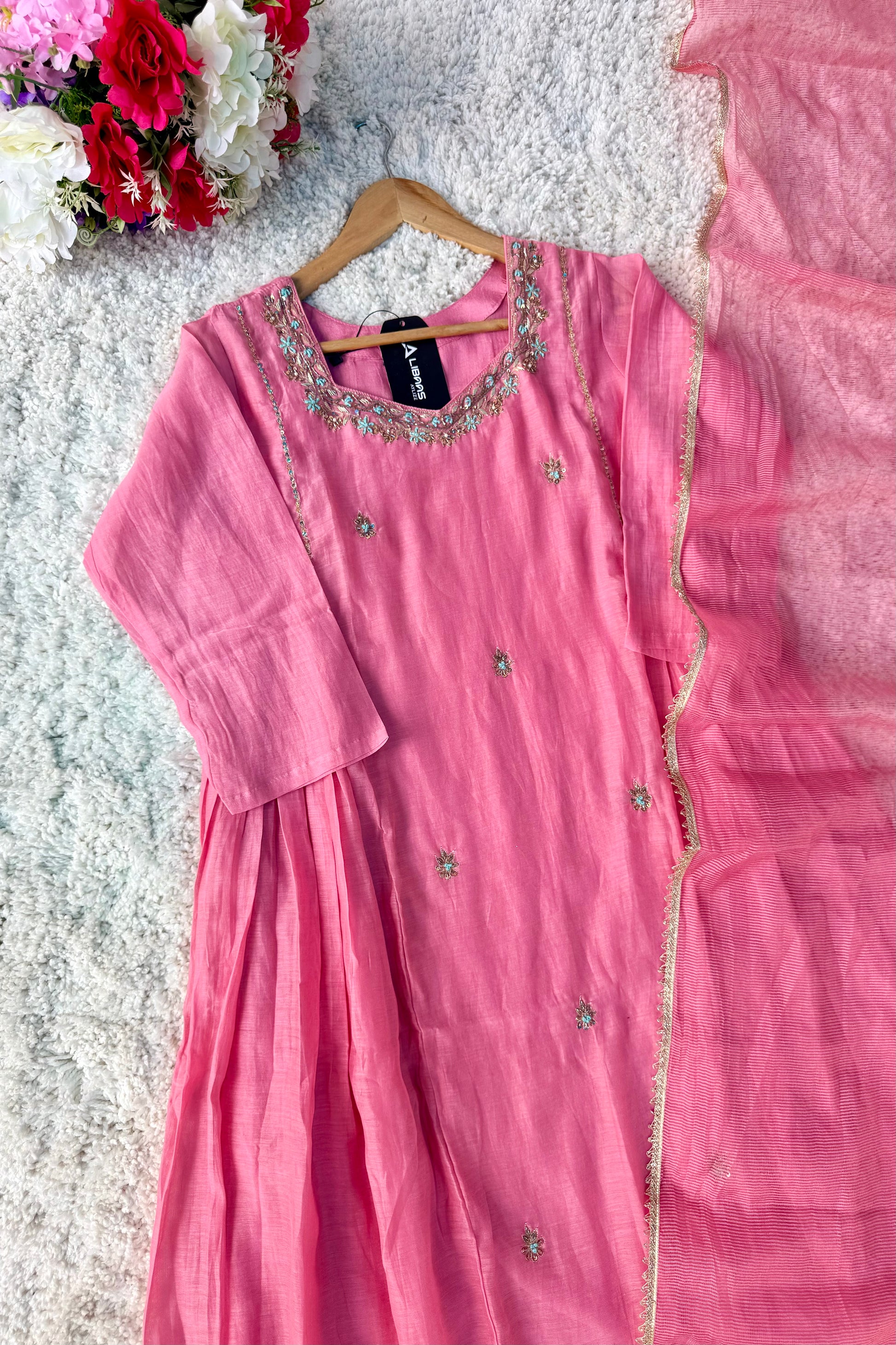 “Ayesha” Premium Mul Chanderi Anarkali Suit set 🛍️