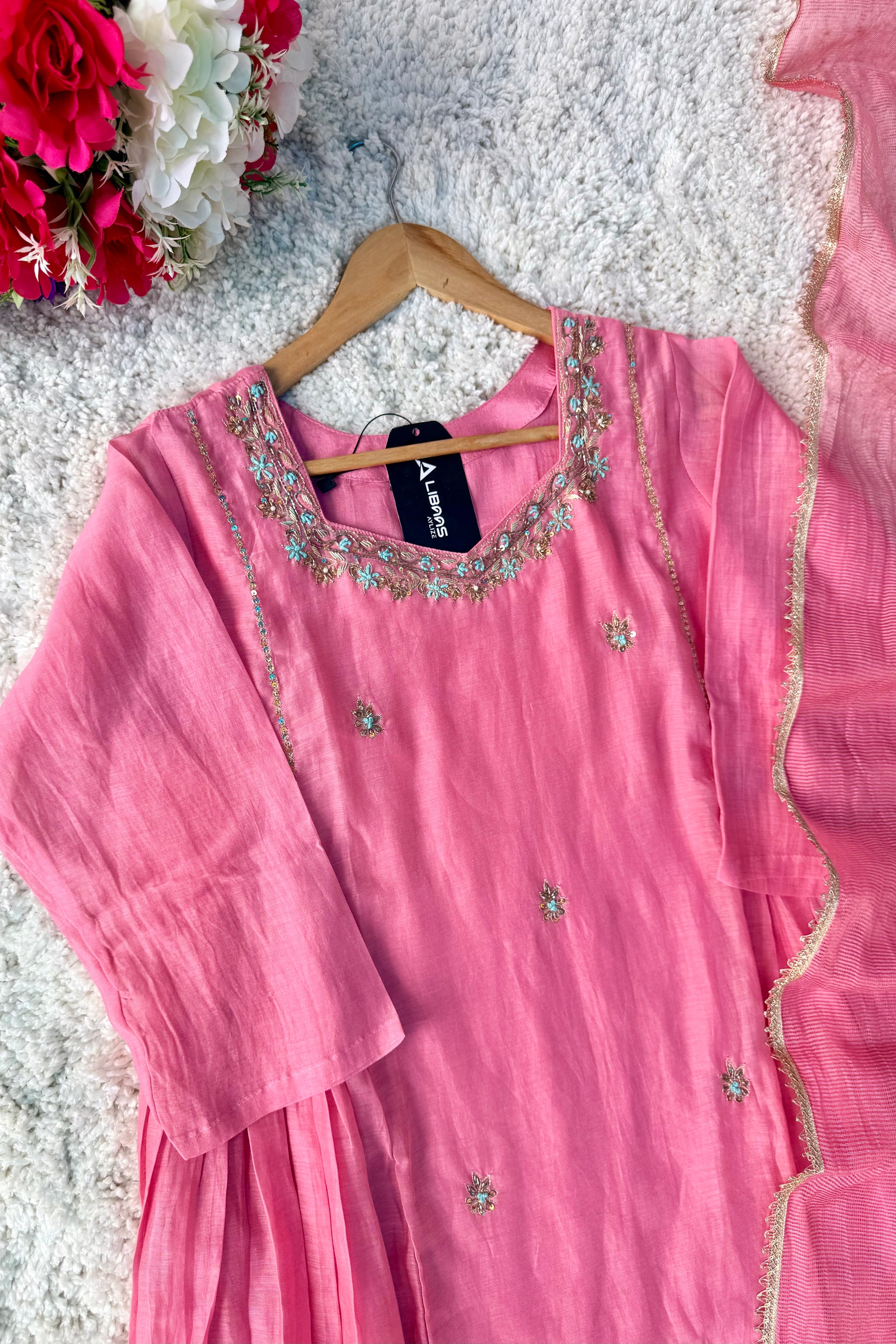 “Ayesha” Premium Mul Chanderi Anarkali Suit set 🛍️