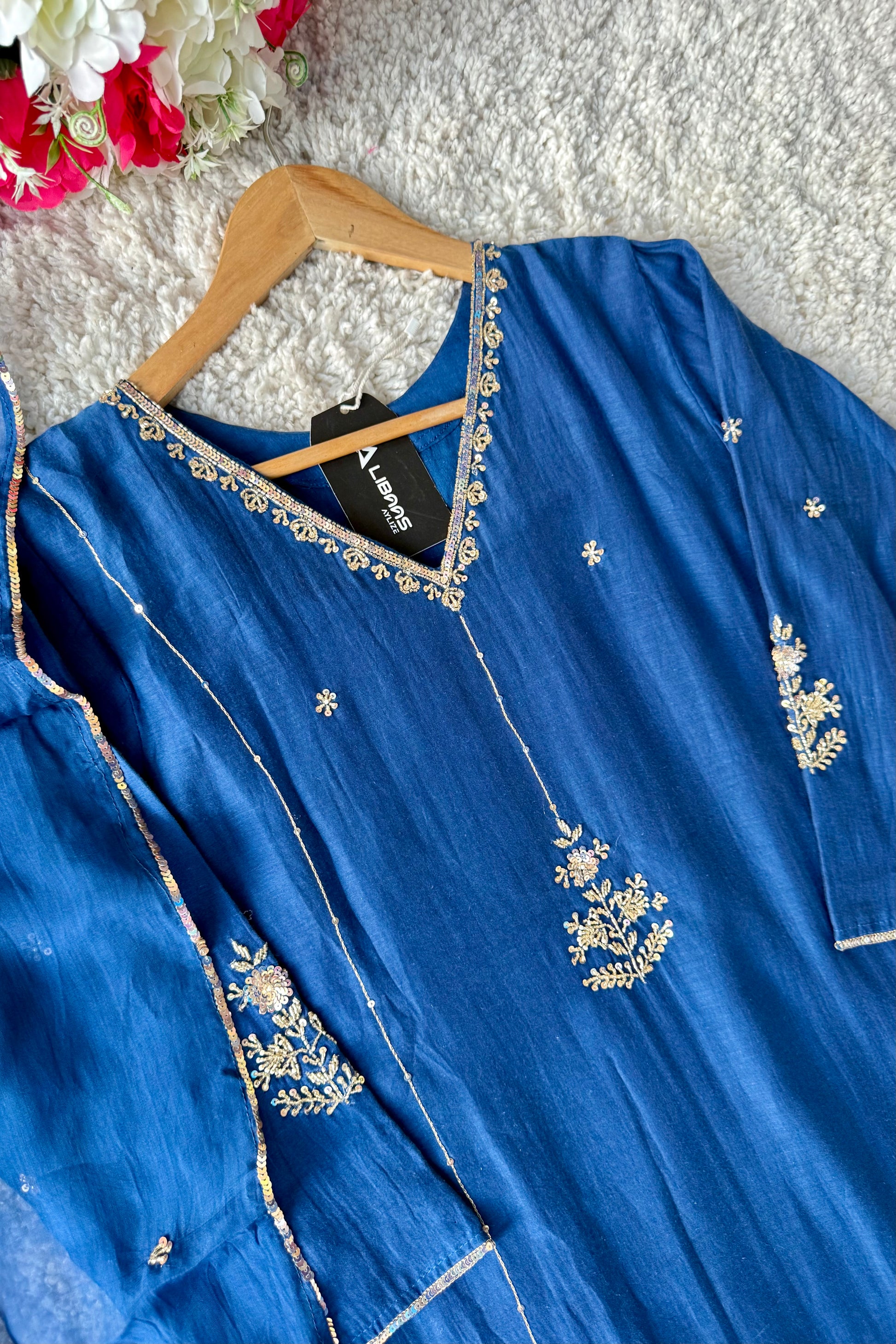 ✨”Grace- Premium Party Wear Mul Chanderi Kurta Set 🛍️