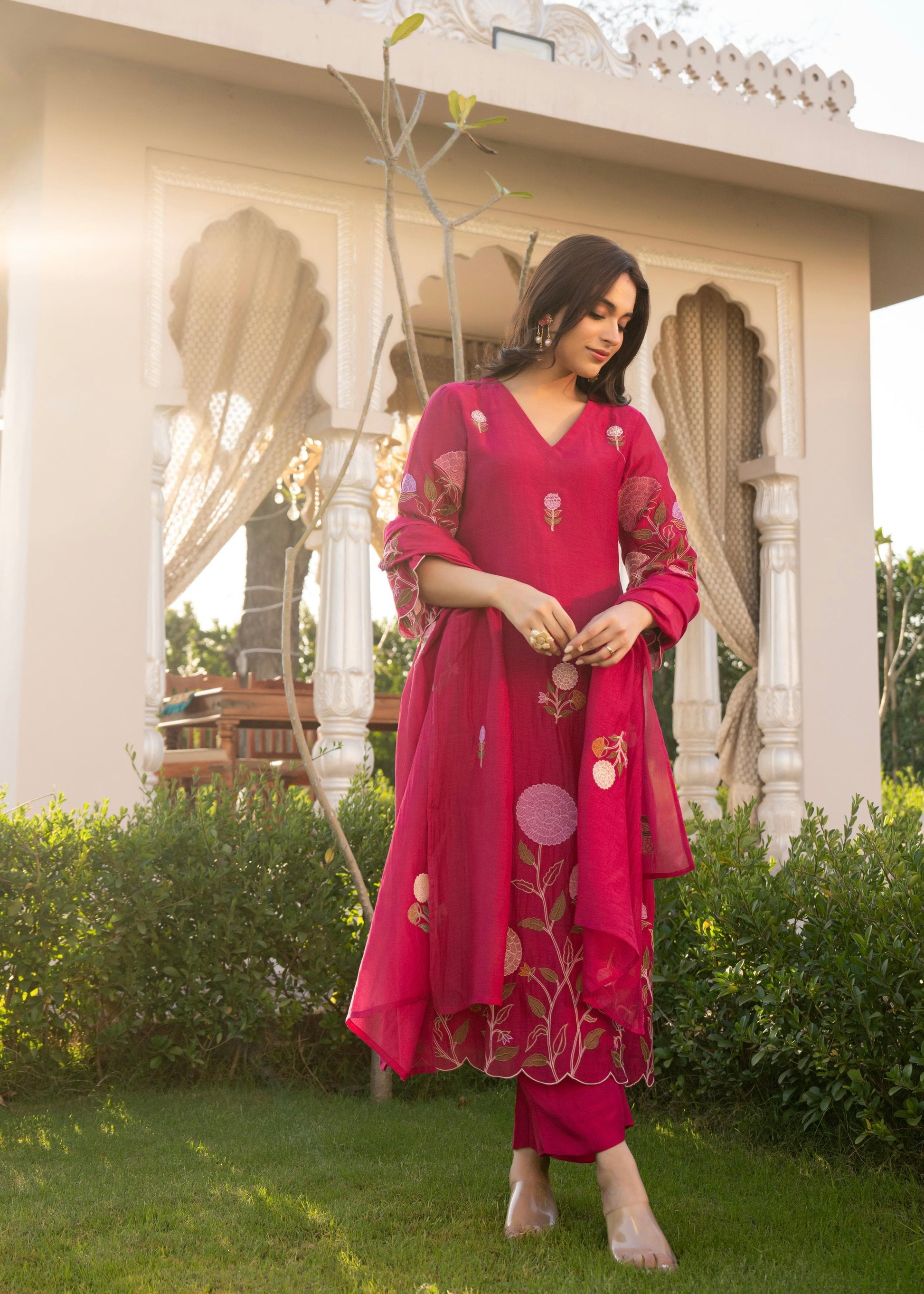 “NAVI” Premium Mul Chanderi party wear kurta set
