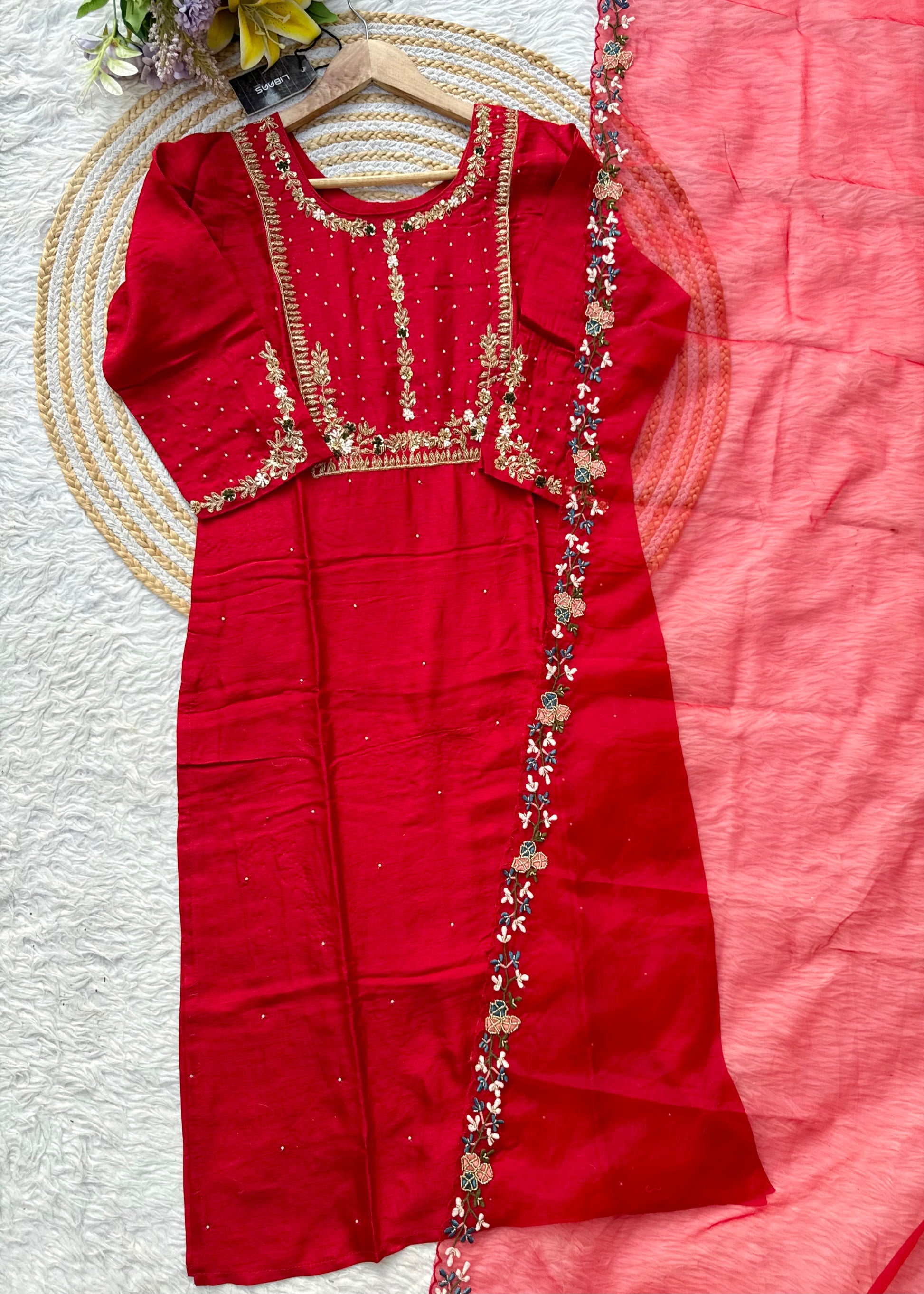 “ALKA” A very beautiful piece with zardozi & zari handwork set