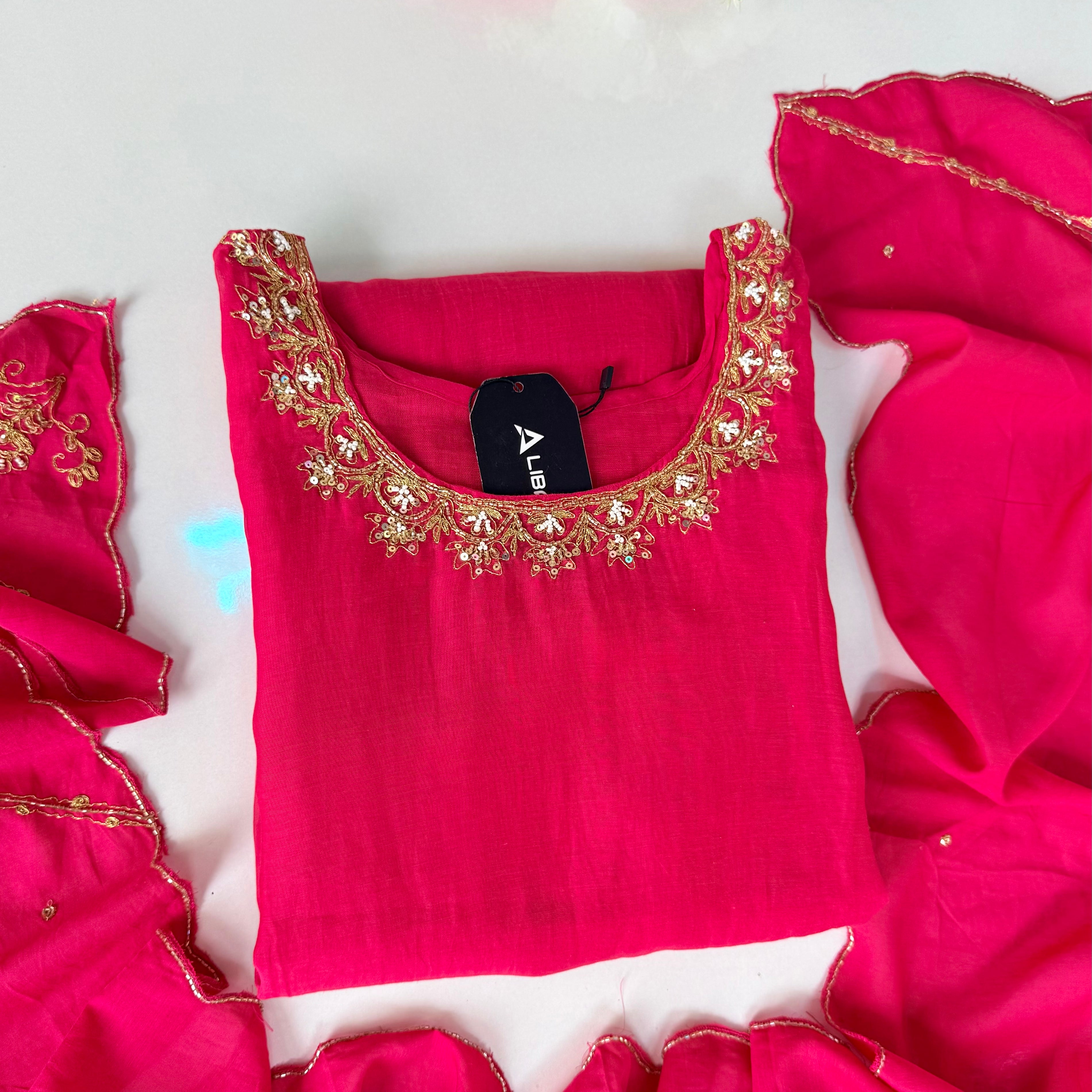 💕”Nayra – Premium Mul Chanderi A-Line Kurta Set