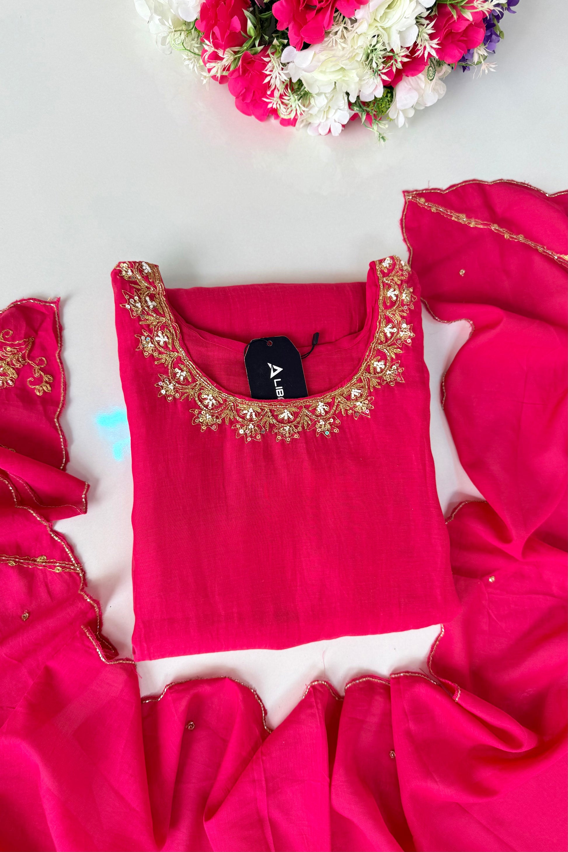 💕”Nayra – Premium Mul Chanderi A-Line Kurta Set
