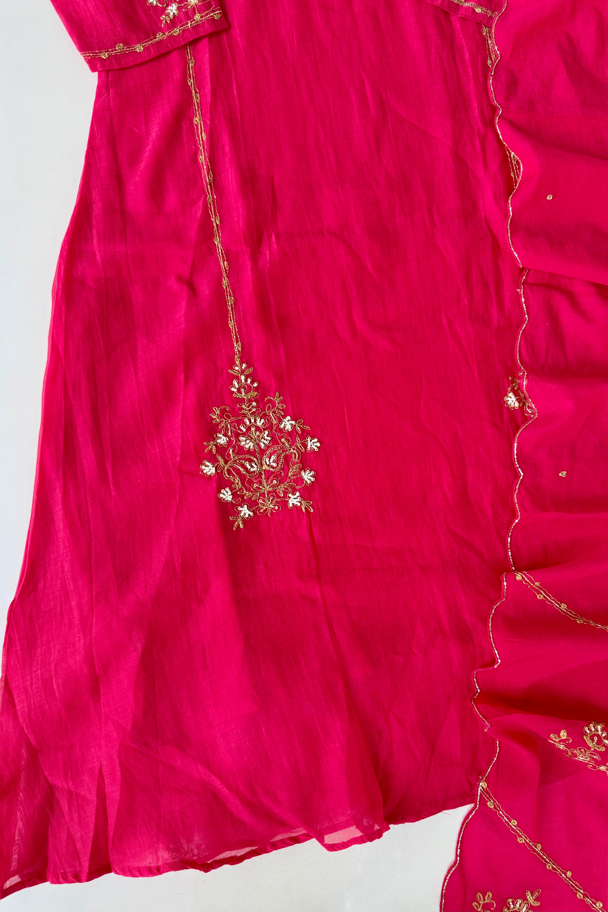 💕”Nayra – Premium Mul Chanderi A-Line Kurta Set