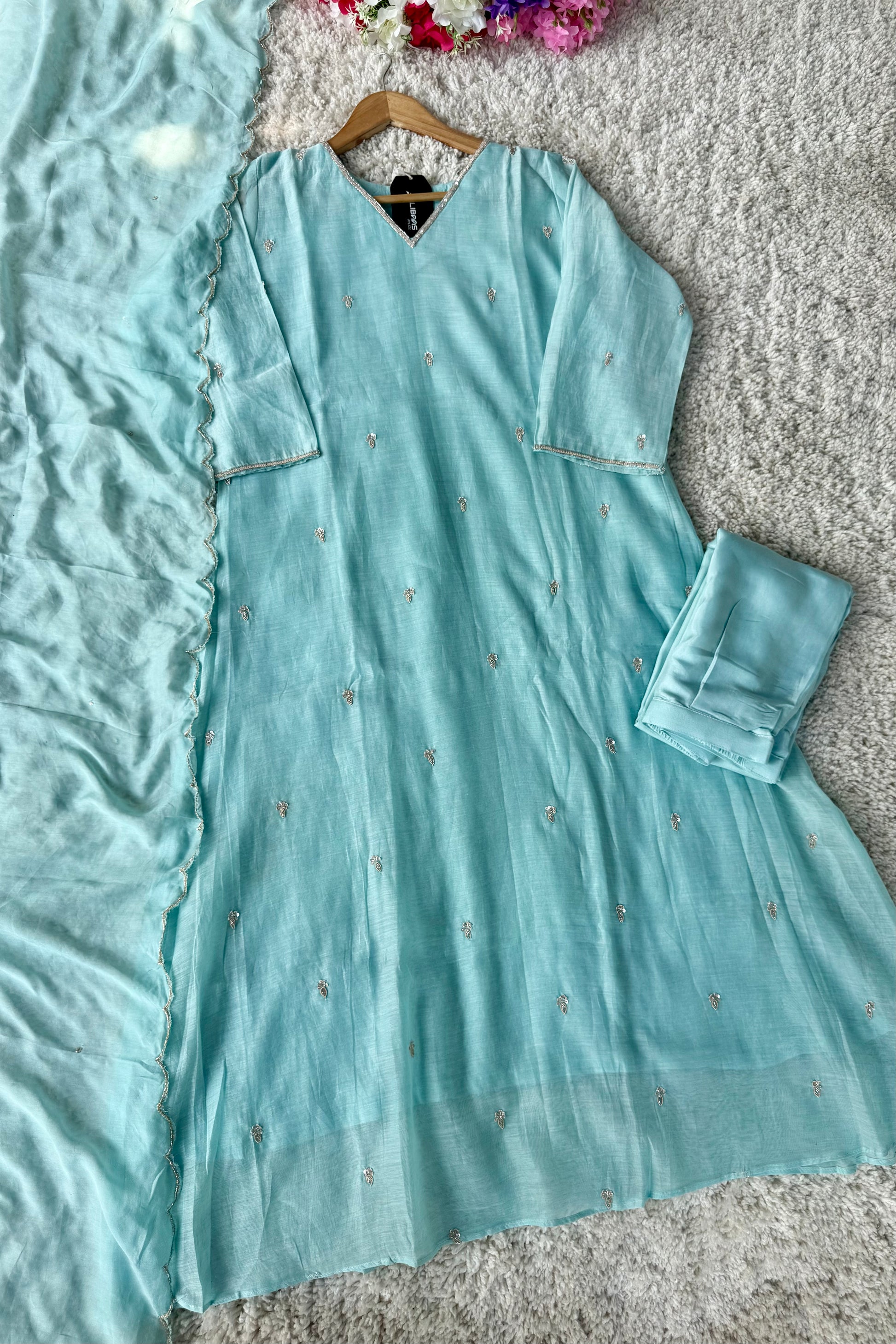 ✨”Grace- Premium Party Wear Mul Chanderi Kurta Set 🛍️