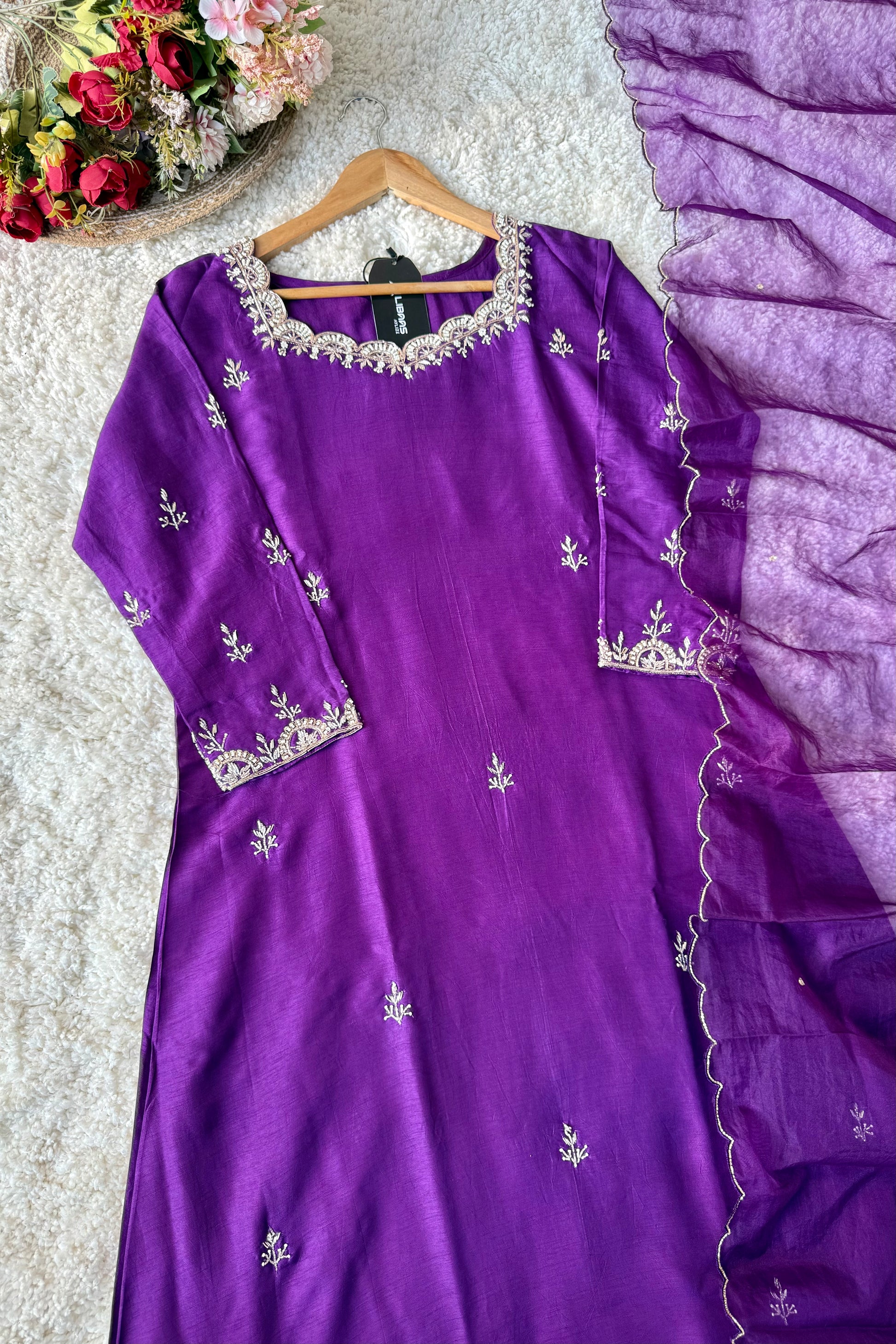 ✨ “Luxe – Premium Dola Silk A-Line Kurta Set