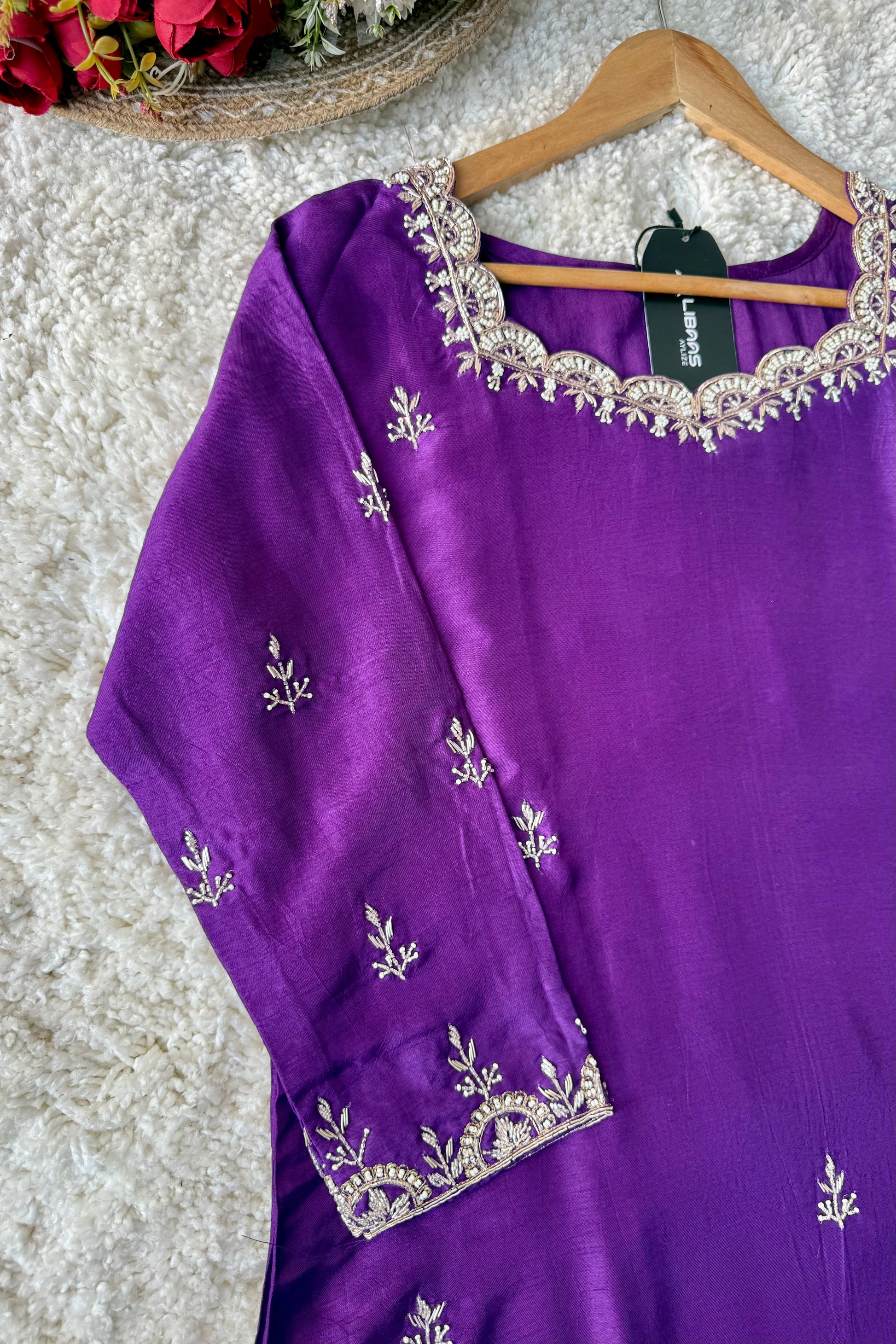 ✨ “Luxe – Premium Dola Silk A-Line Kurta Set
