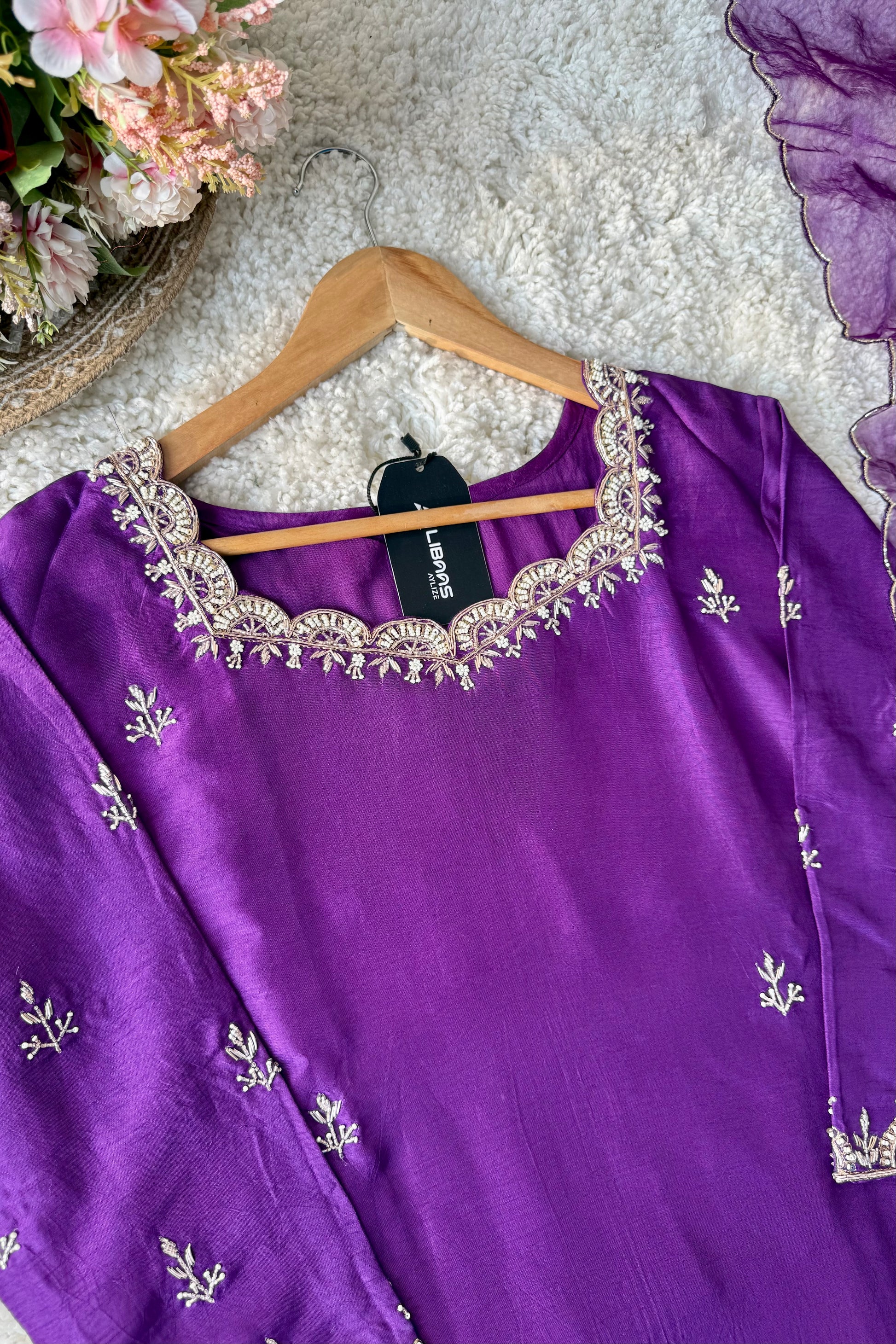 ✨ “Luxe – Premium Dola Silk A-Line Kurta Set