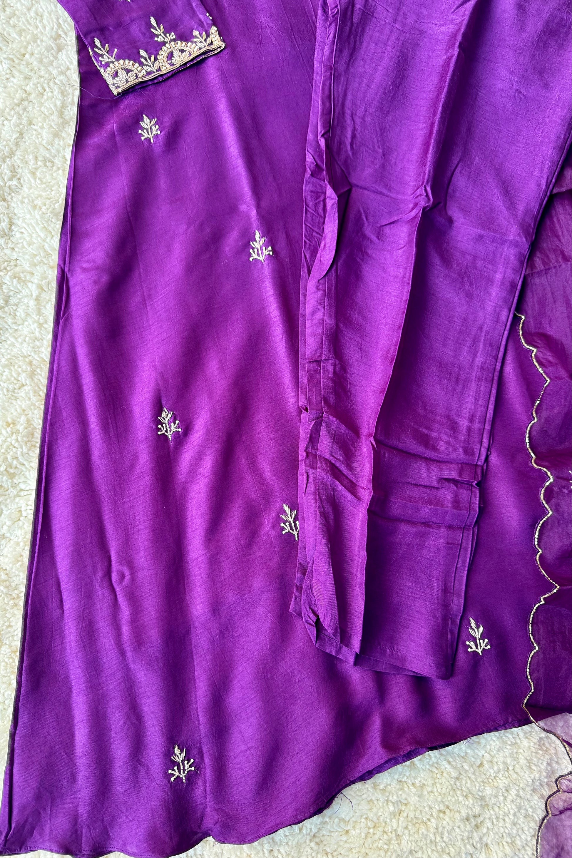 ✨ “Luxe – Premium Dola Silk A-Line Kurta Set