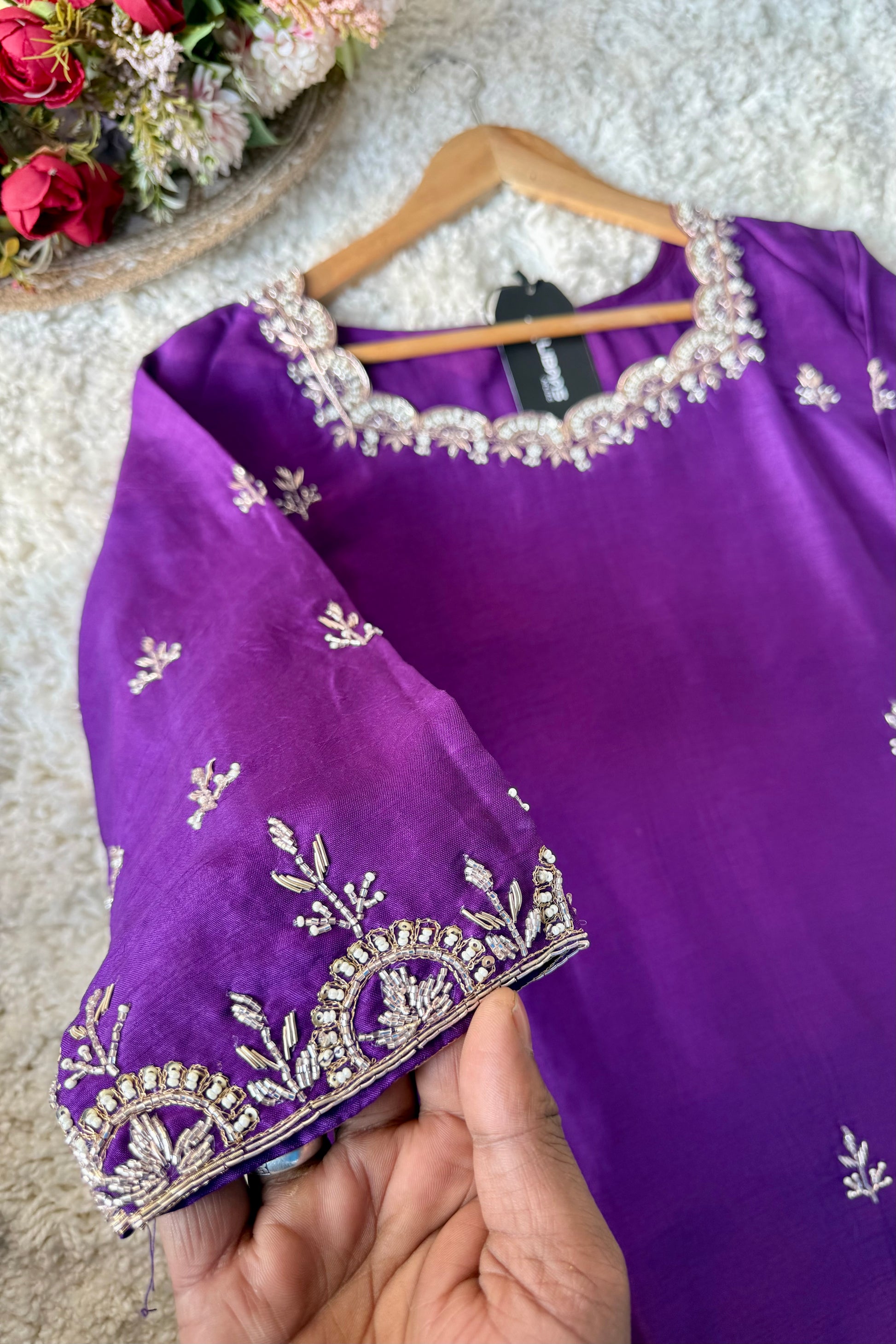 ✨ “Luxe – Premium Dola Silk A-Line Kurta Set