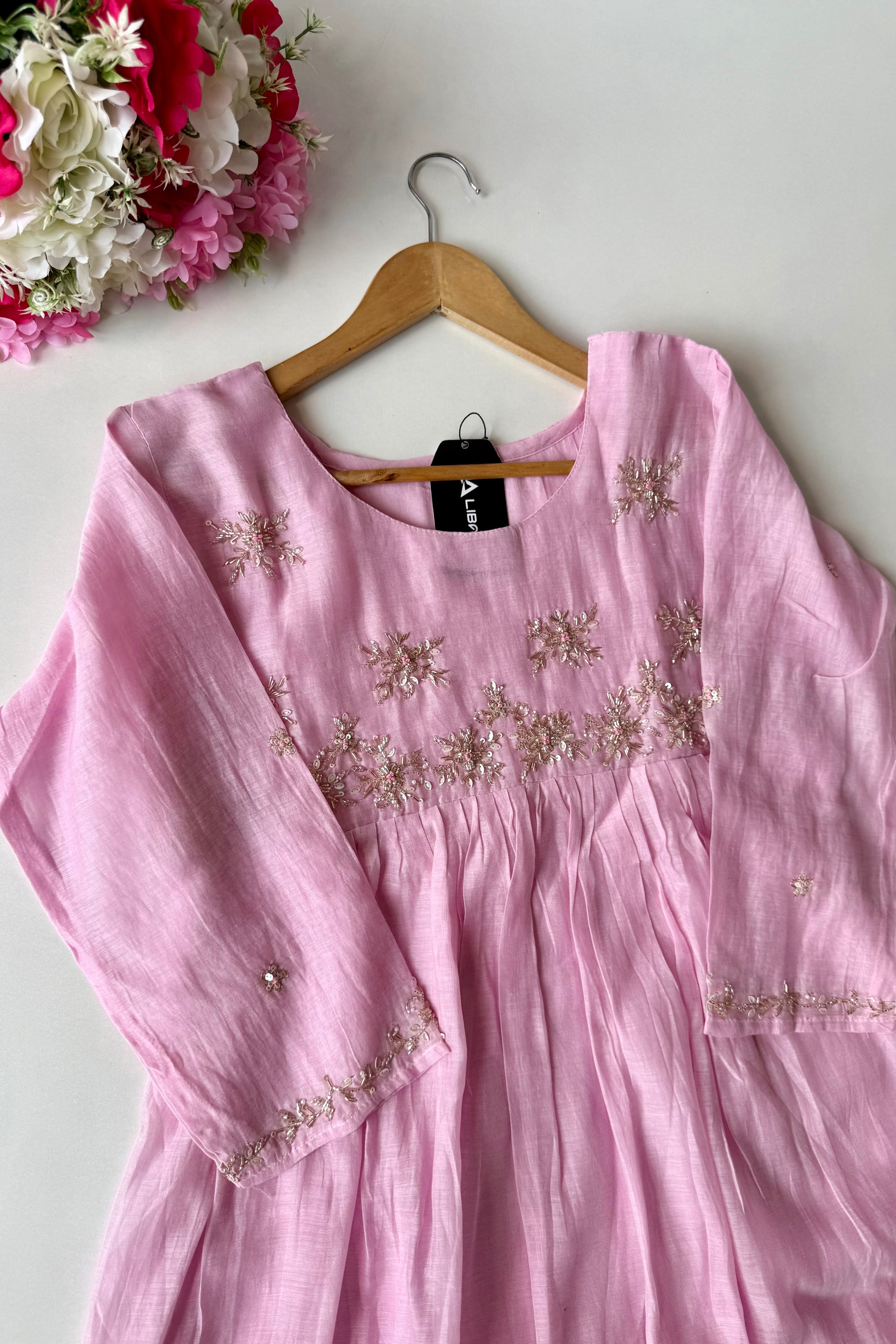 ✨ Sharmila – Banarsi Mul Chanderi A-Line Kurta Set with Dupatta