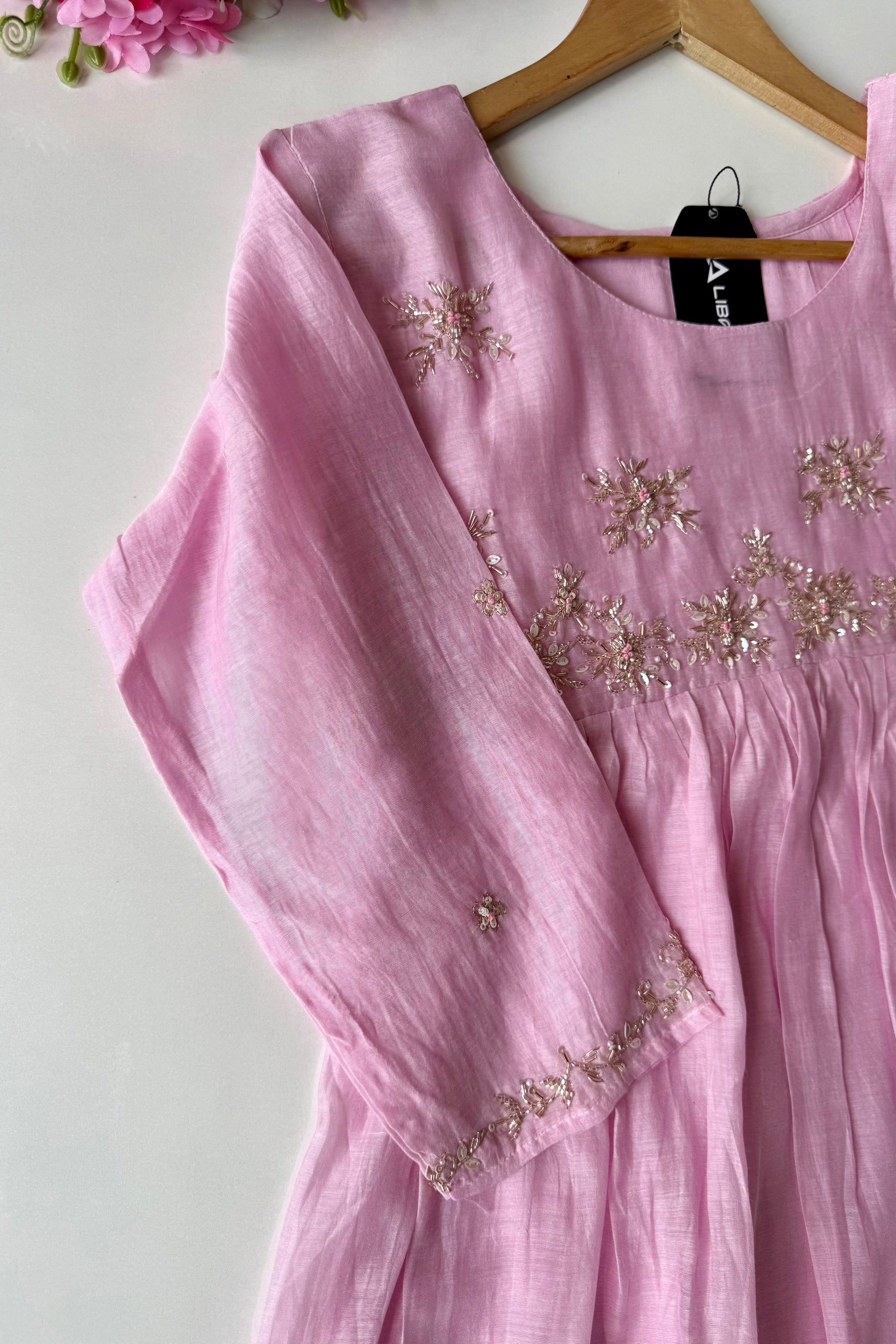 ✨ Sharmila – Banarsi Mul Chanderi A-Line Kurta Set with Dupatta