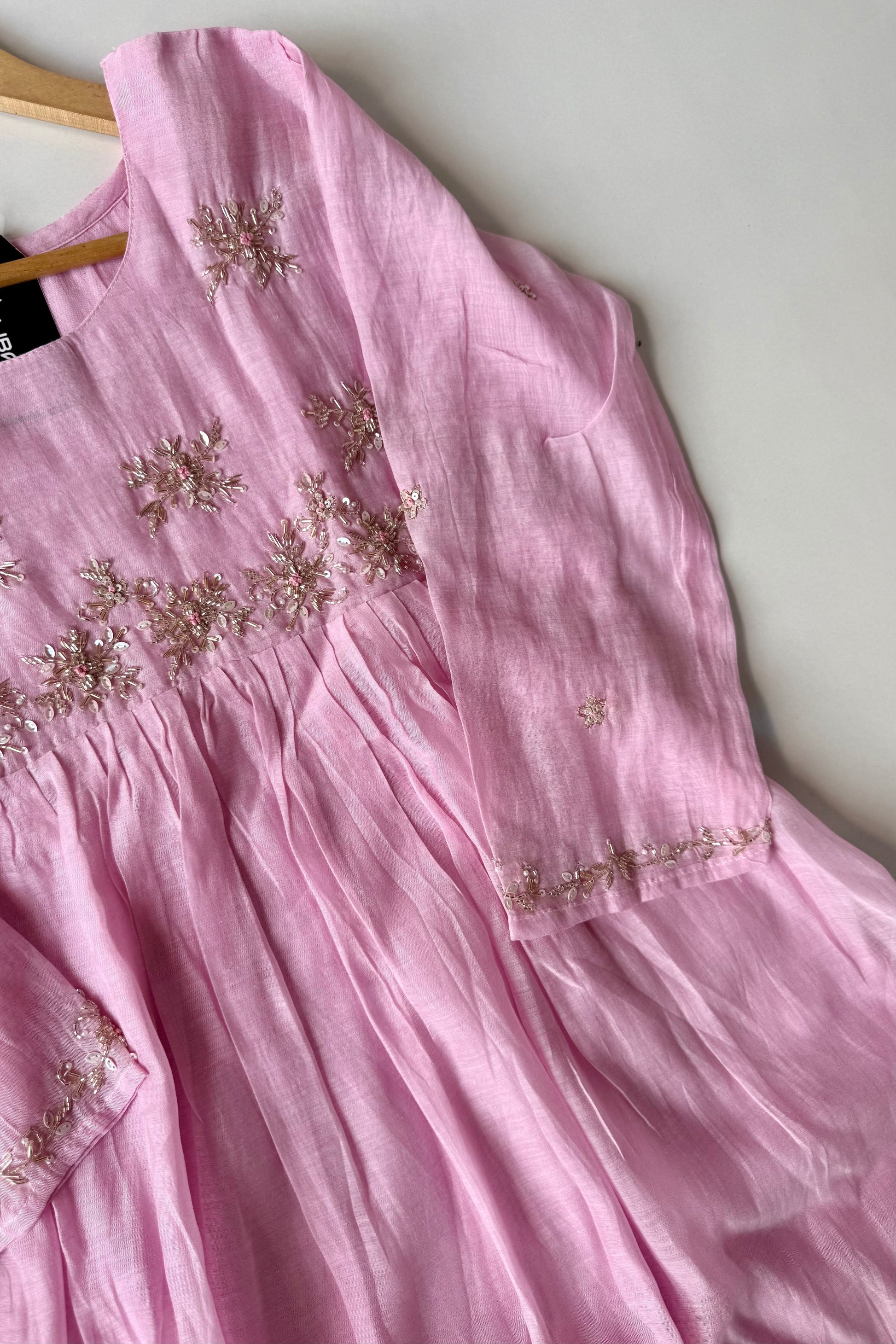 ✨ Sharmila – Banarsi Mul Chanderi A-Line Kurta Set with Dupatta