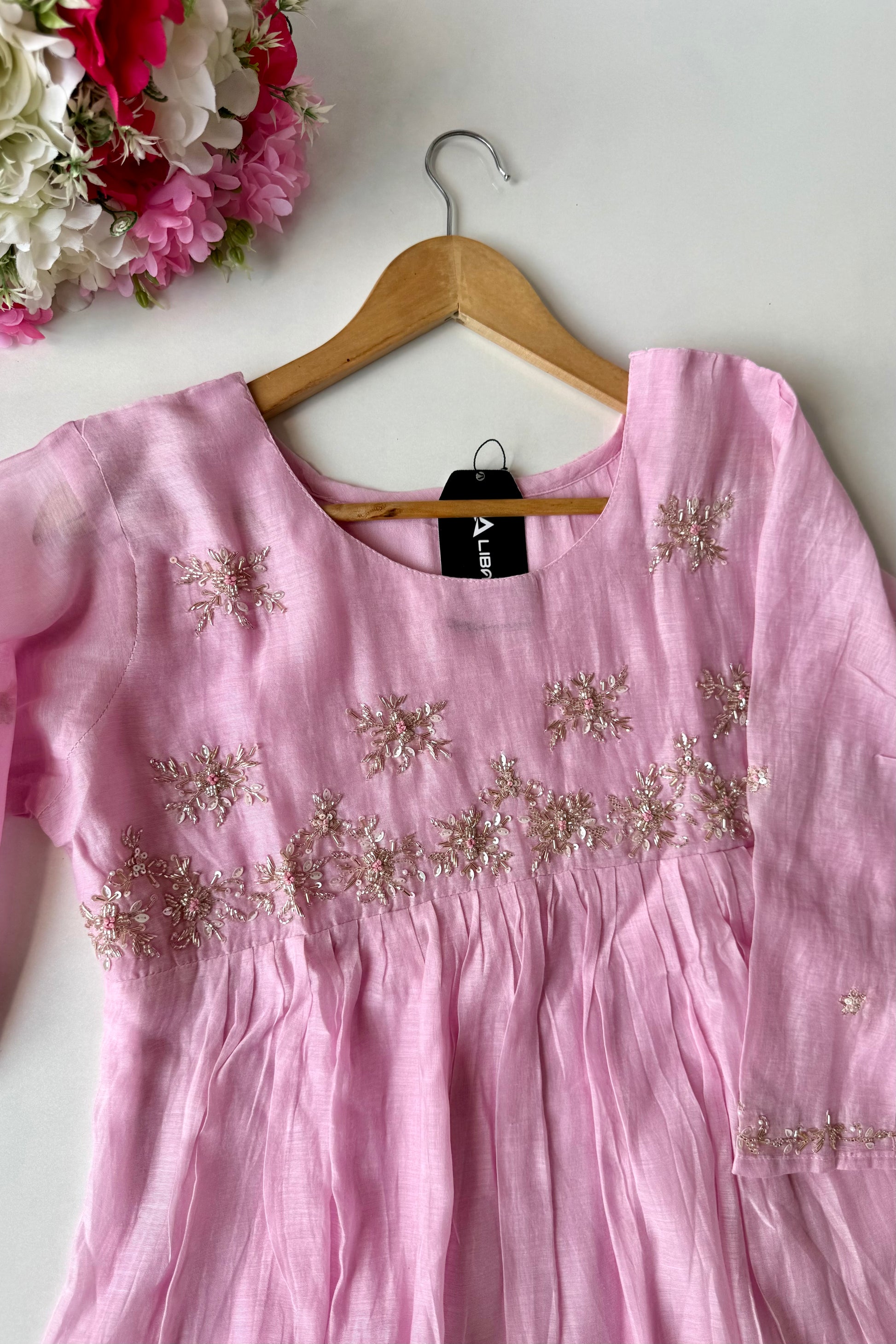✨ Sharmila – Banarsi Mul Chanderi A-Line Kurta Set with Dupatta