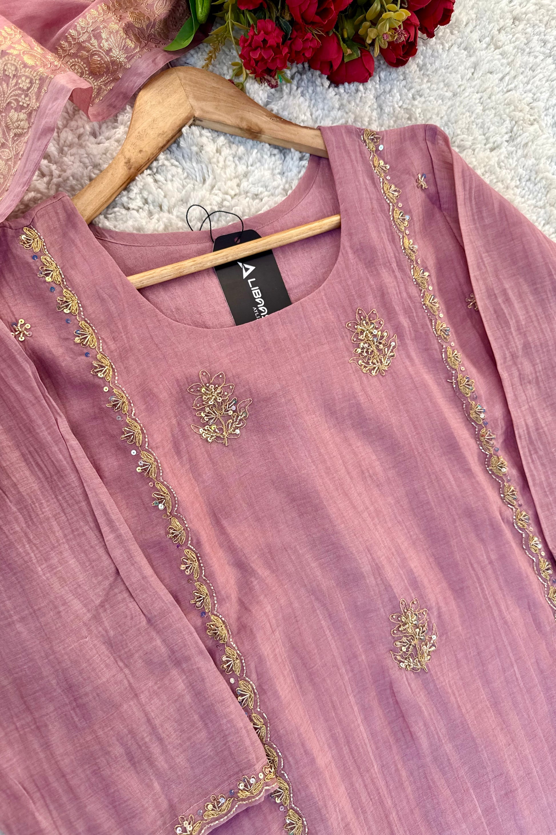 “Ujjwal” Pre Book Trending Pink Mul Chanderi A Line Suit 🛍️
