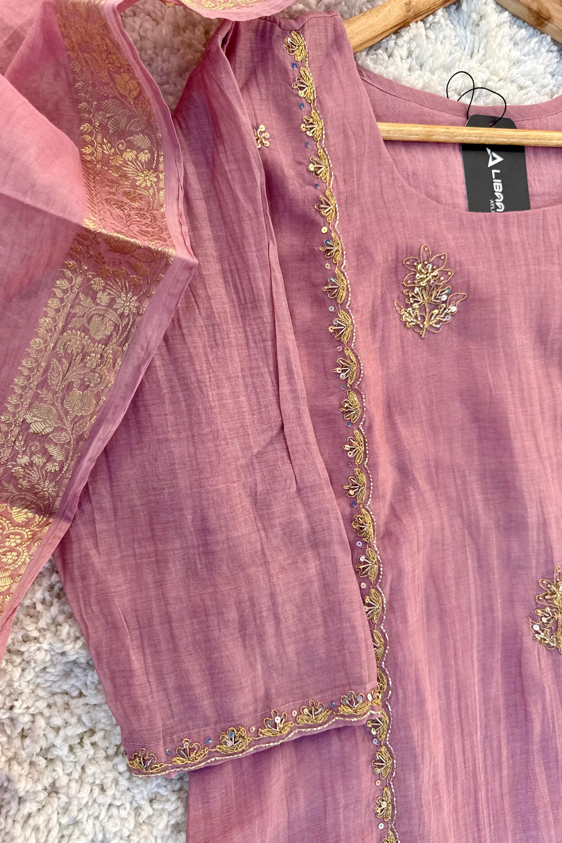 “Ujjwal” Pre Book Trending Pink Mul Chanderi A Line Suit 🛍️