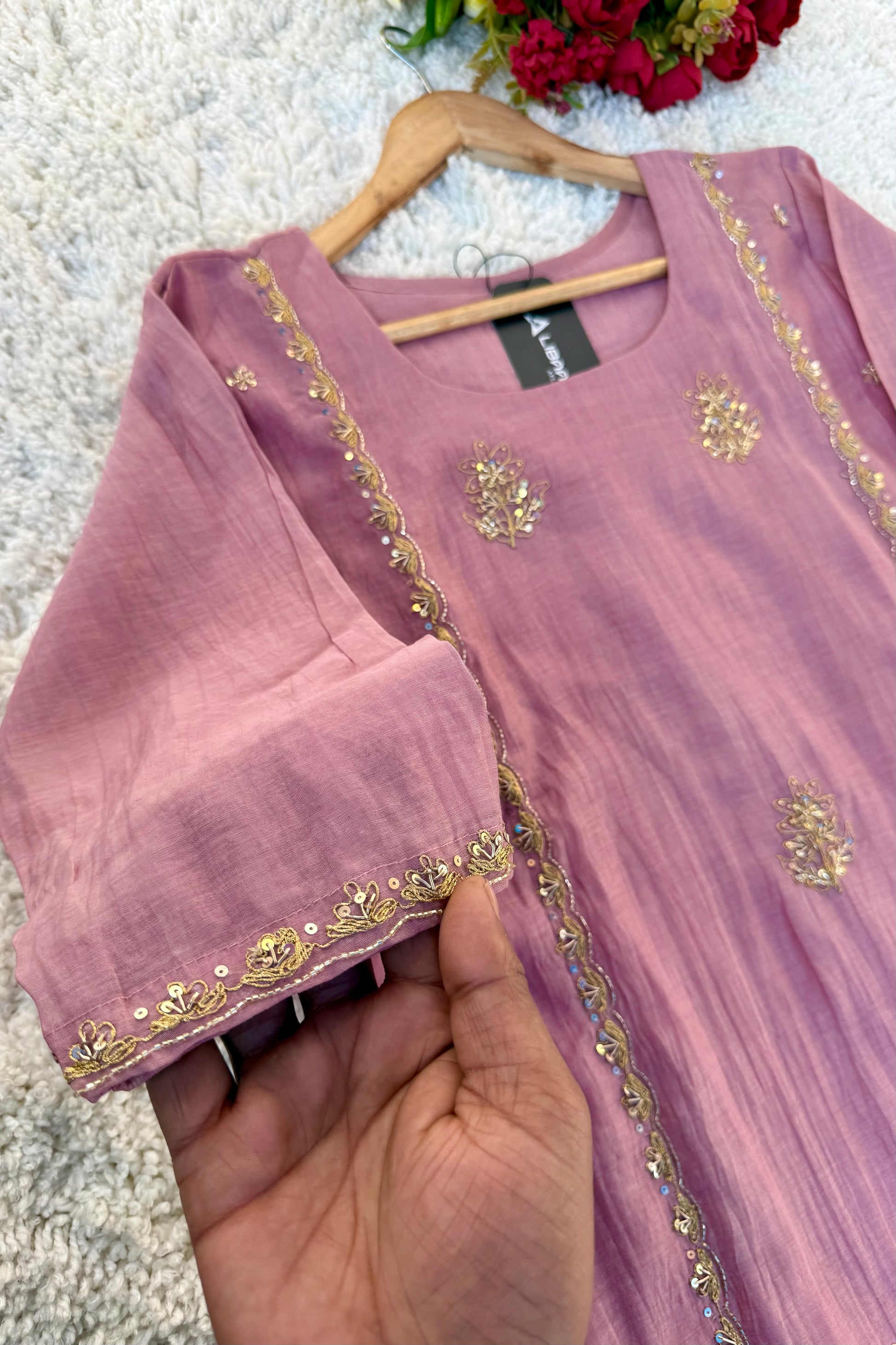“Ujjwal” Pre Book Trending Pink Mul Chanderi A Line Suit 🛍️