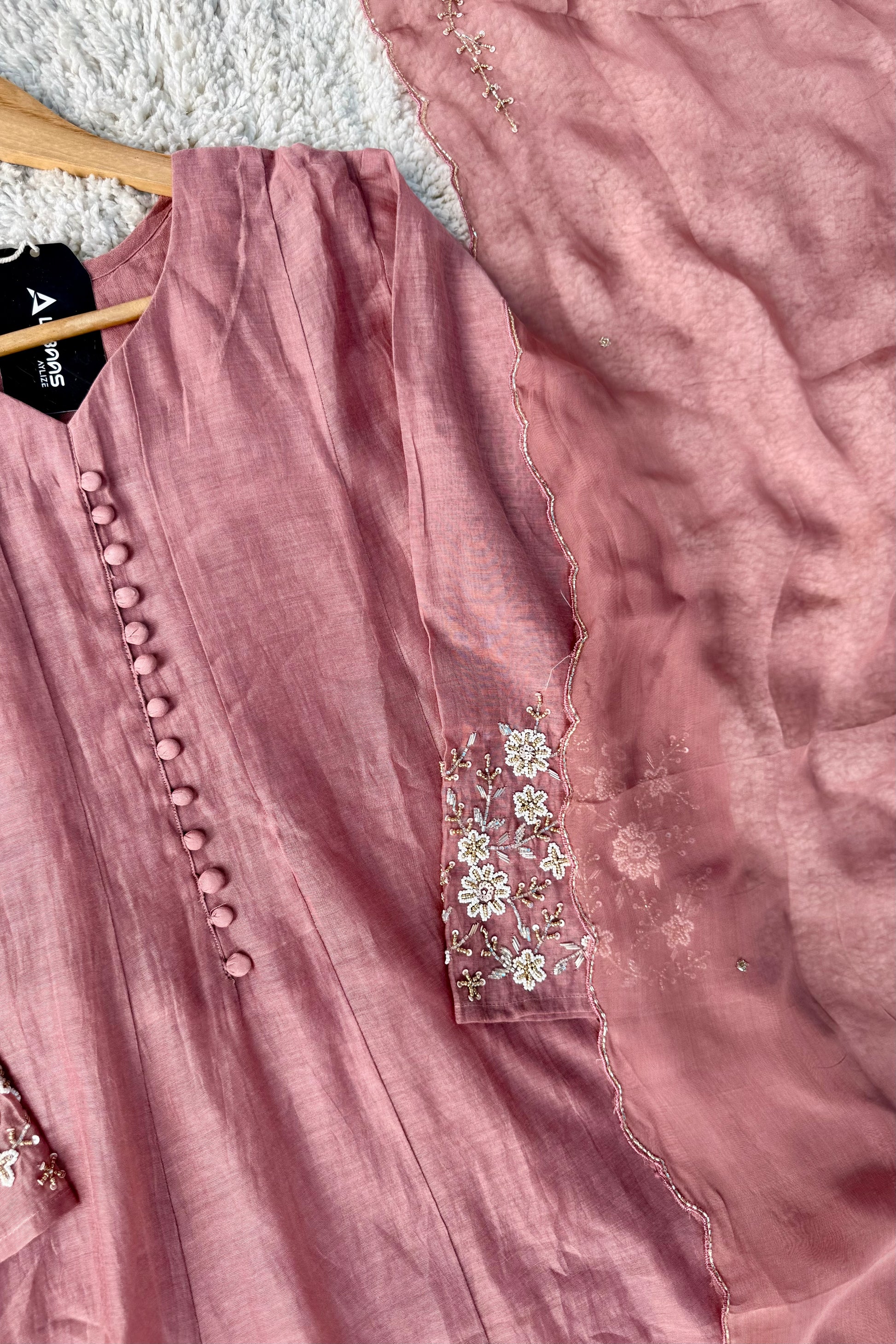 ✨Ay10- Pre Book Beautiful Mul Chanderi A Line Kurta set