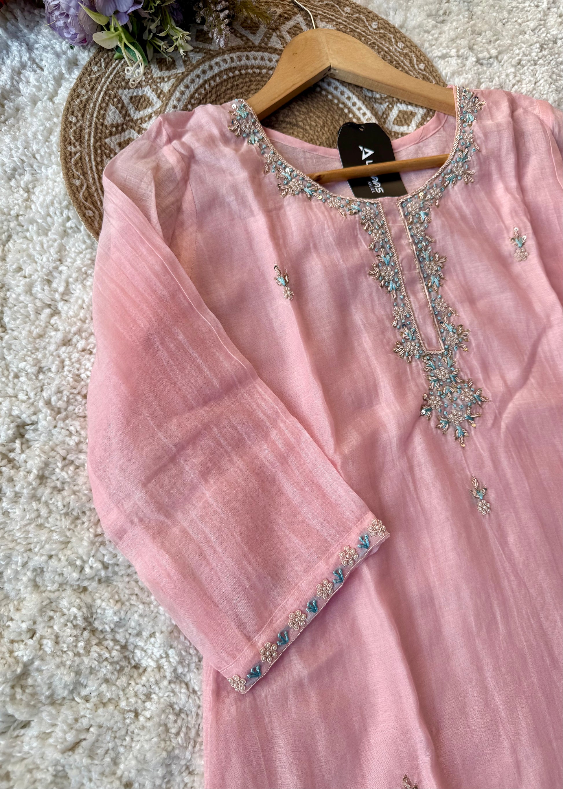 ✨ “Aarini – Soft Mul Chanderi Straight Kurta Set